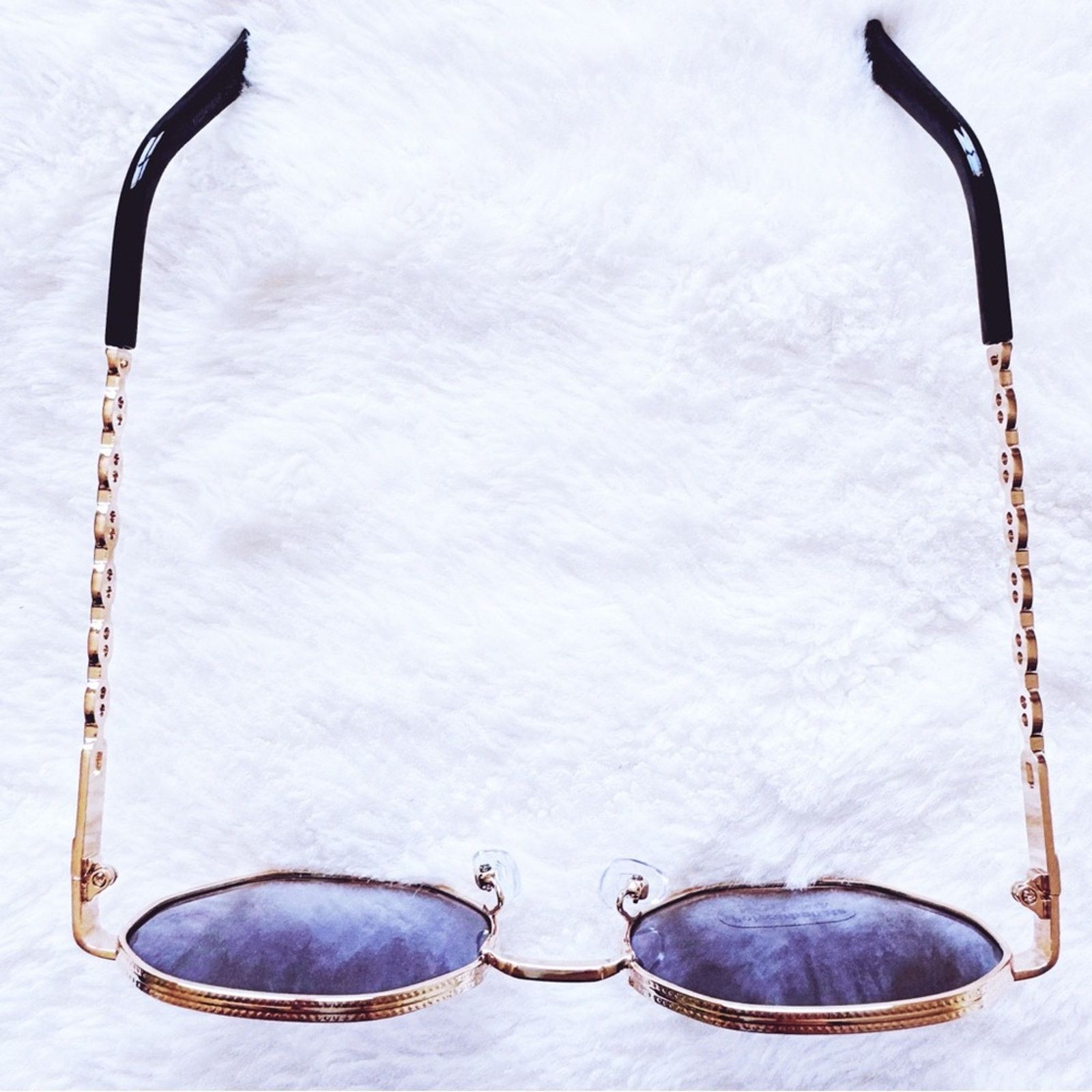 Other Phoebe Blue & Clear Geometric Sunglasses Size ONE SIZE - 10 Thumbnail