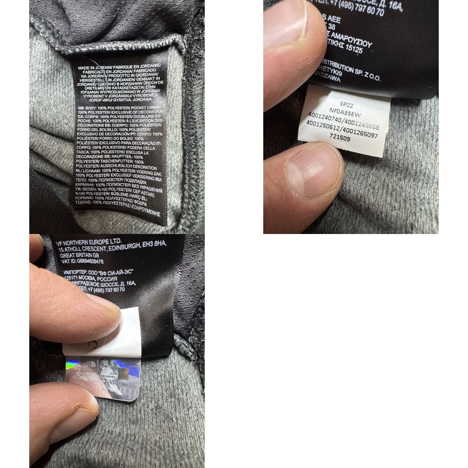 The North Face VINTAGE The North Face Track Jacket Tech Fleece Gray Full Zip Pockets Mens XL Cazadores Size US XL / EU 56 / 4 - 8 Thumbnail
