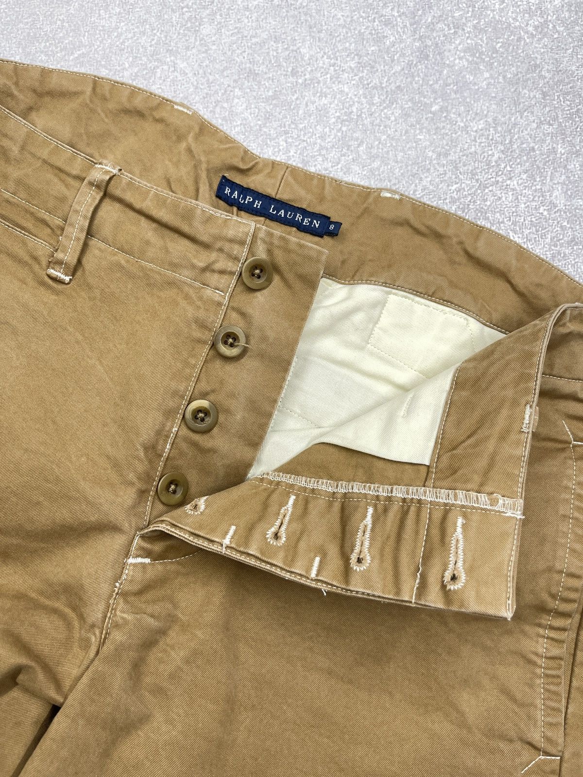 Polo Ralph Lauren Vintage Polo Ralph Lauren Baggy Cowboy Pants Beige Y2K Rugby Size 30" / US 8 / IT 44 - 12 Thumbnail