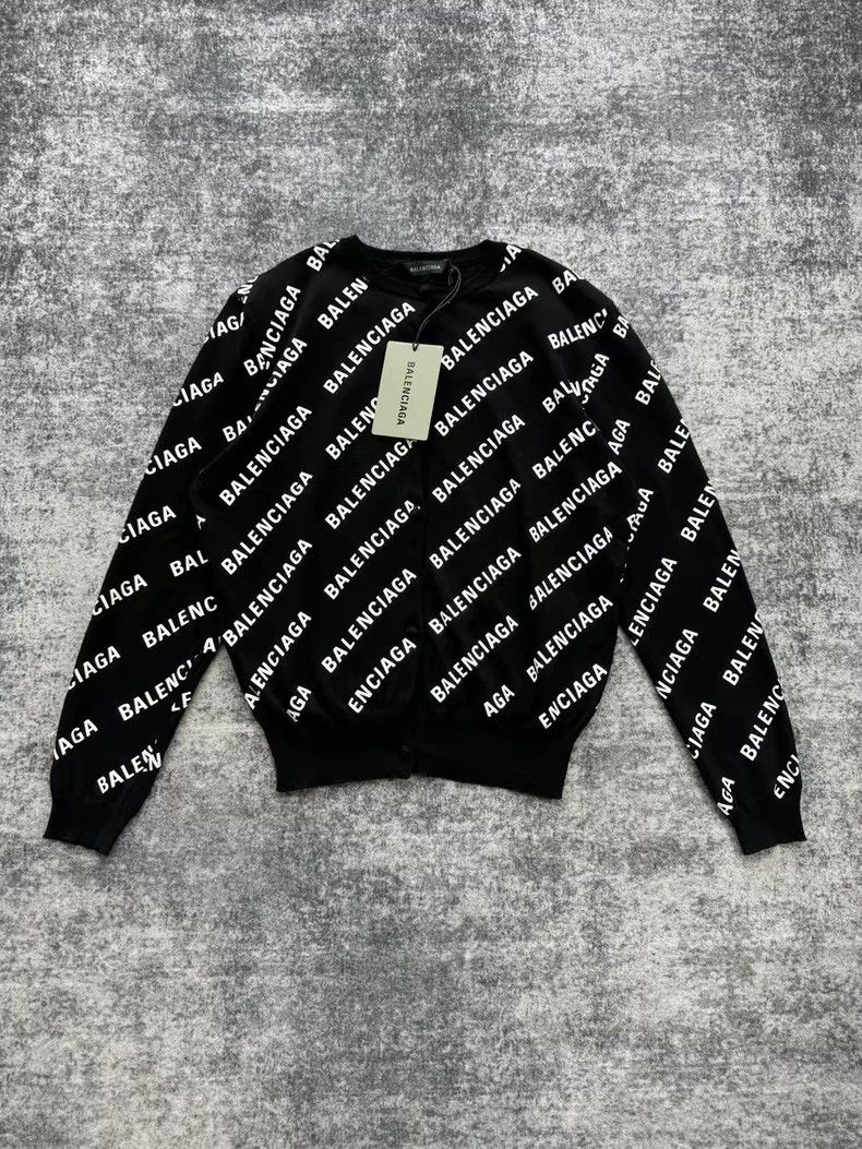 Balenciaga Balenciaga Women's black and white barrage knit cardigan Size XS / US 0-2 / IT 36-38 - 1 Thumbnail
