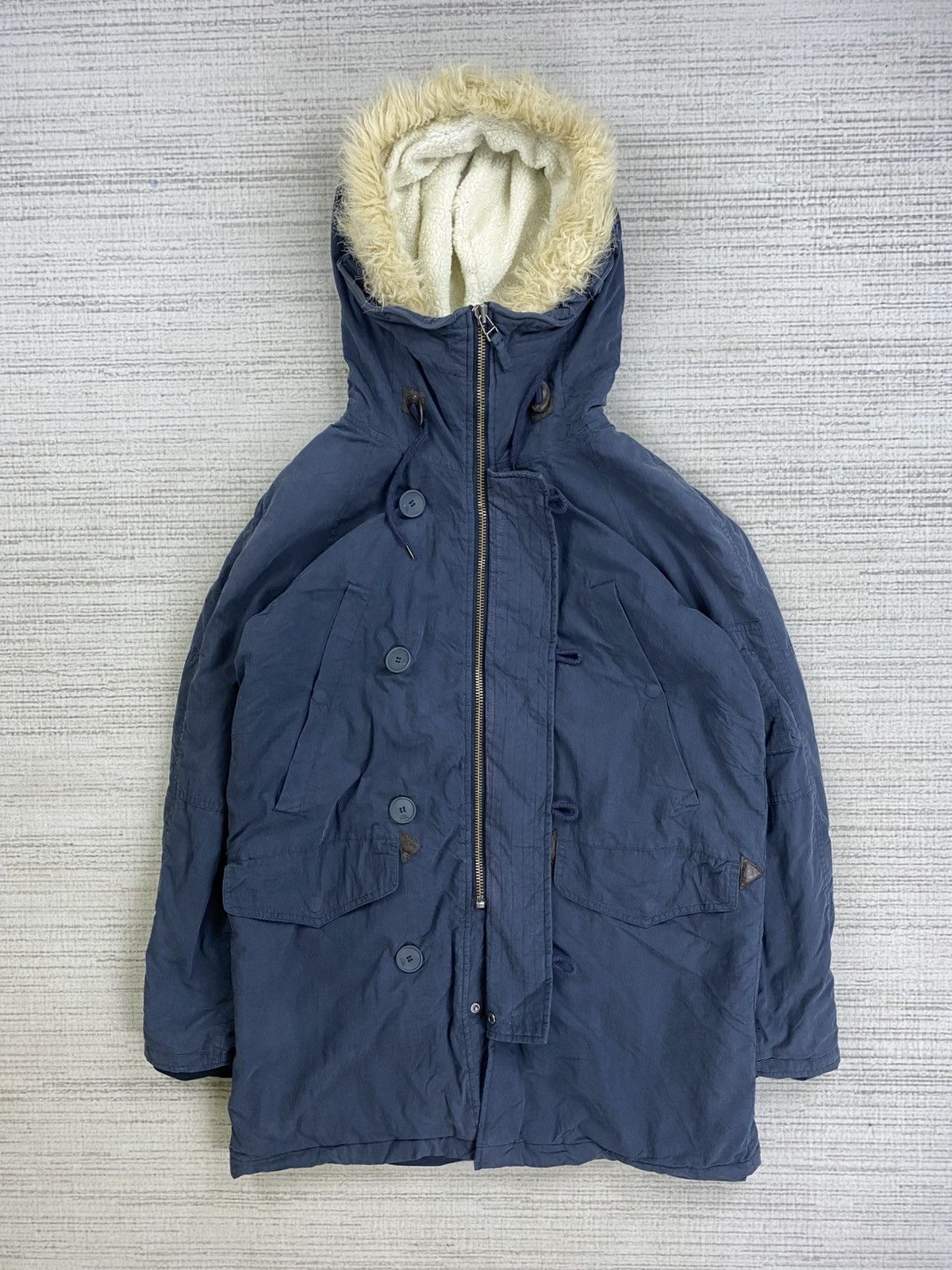 Japanese Brand × Quiksilver × Vintage Vintage Quiksilver Faux Fur Hoodie Parka Jacket Size US M / EU 48-50 / 2 - 5 Thumbnail