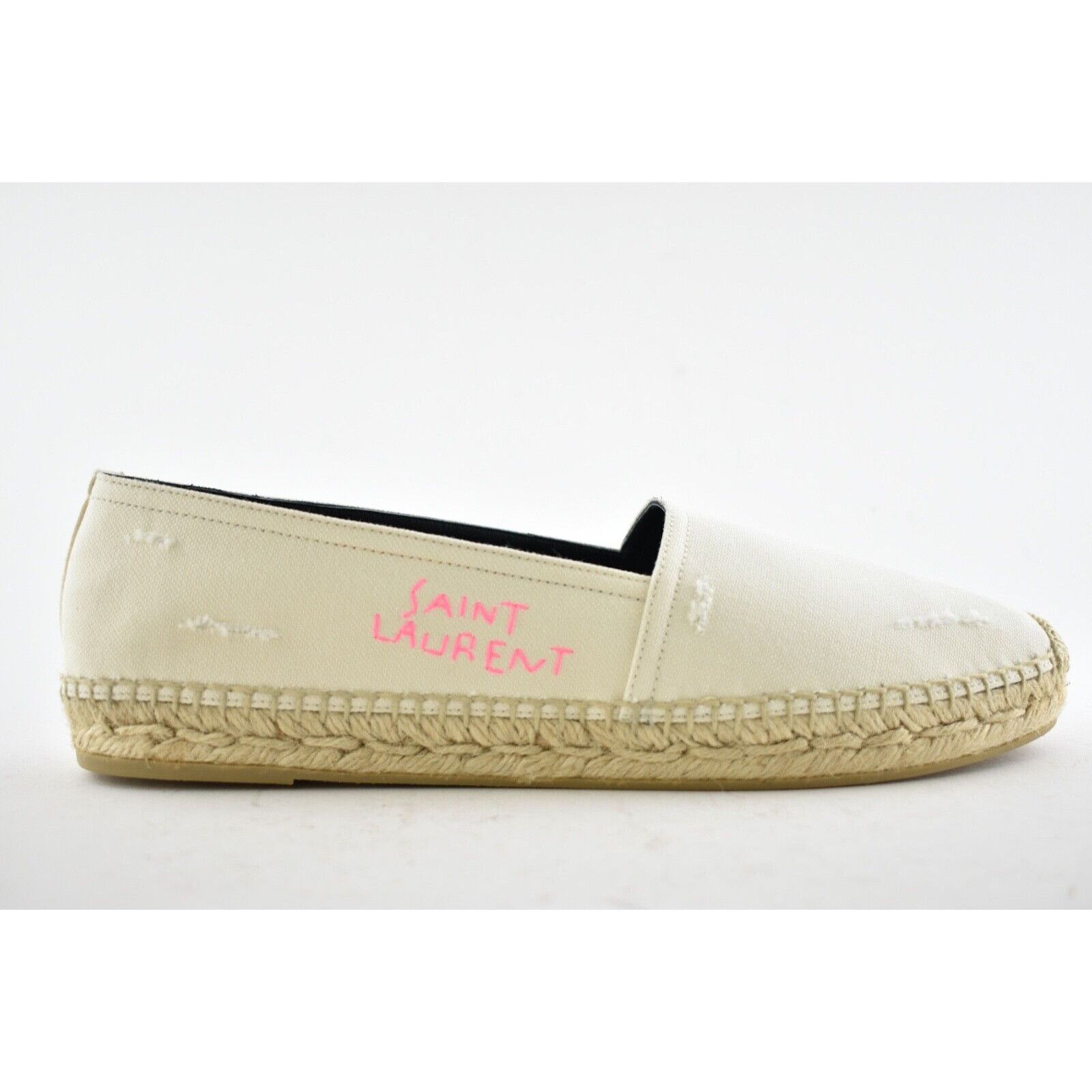 Yves Saint Laurent Saint Laurent YSL Panna Canvas Pink Logo Embroidered Size US 10 / IT 40 - 3 Thumbnail