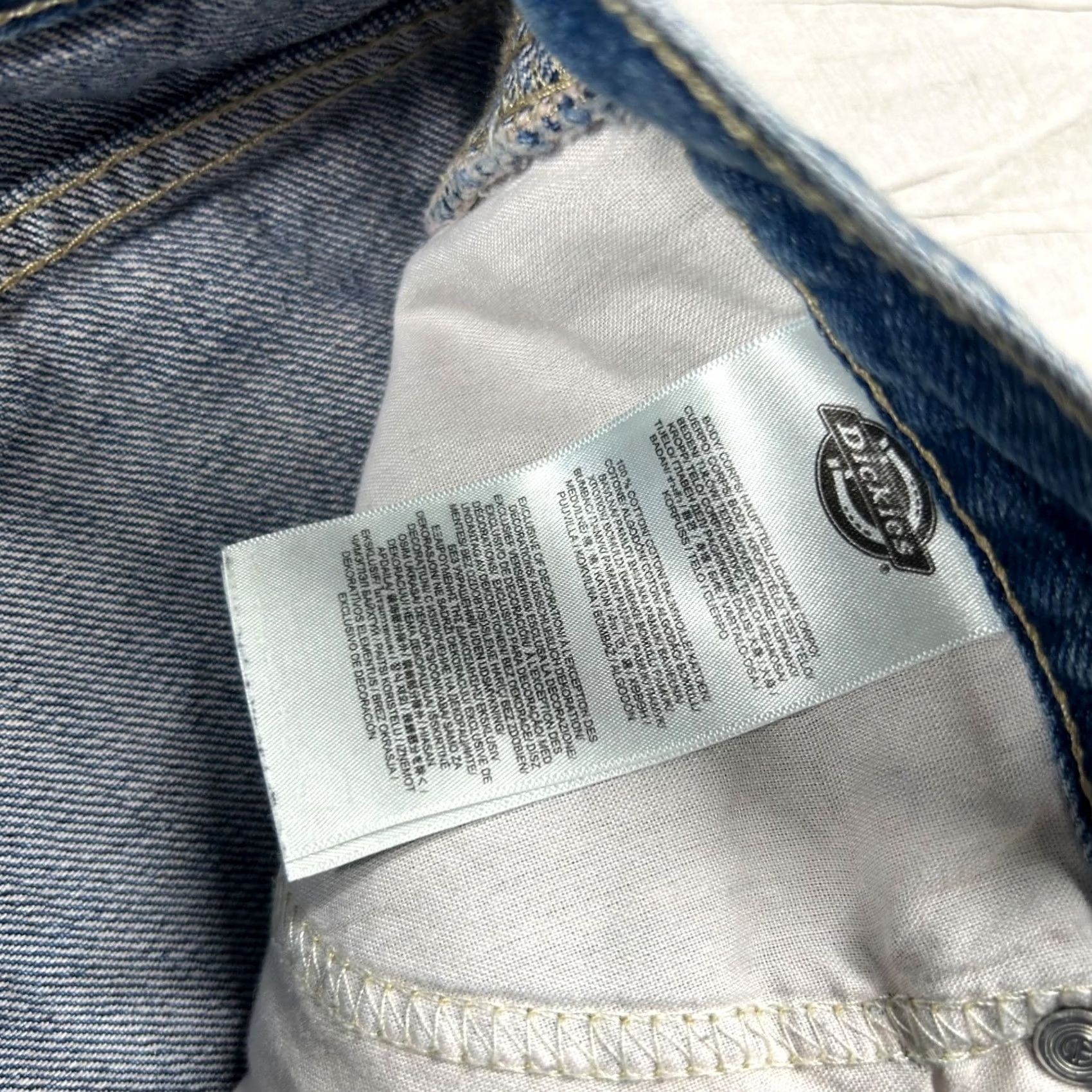 Dickies Dickies Jeans Mens 30x30 Denim 5-Pocket Regular Blue 100% Cotton Ankle Mid Rise Button Zip Cargo Double Knee Grunge Skater Style Styles Mens Size US 30 / EU 46 - 5 Thumbnail