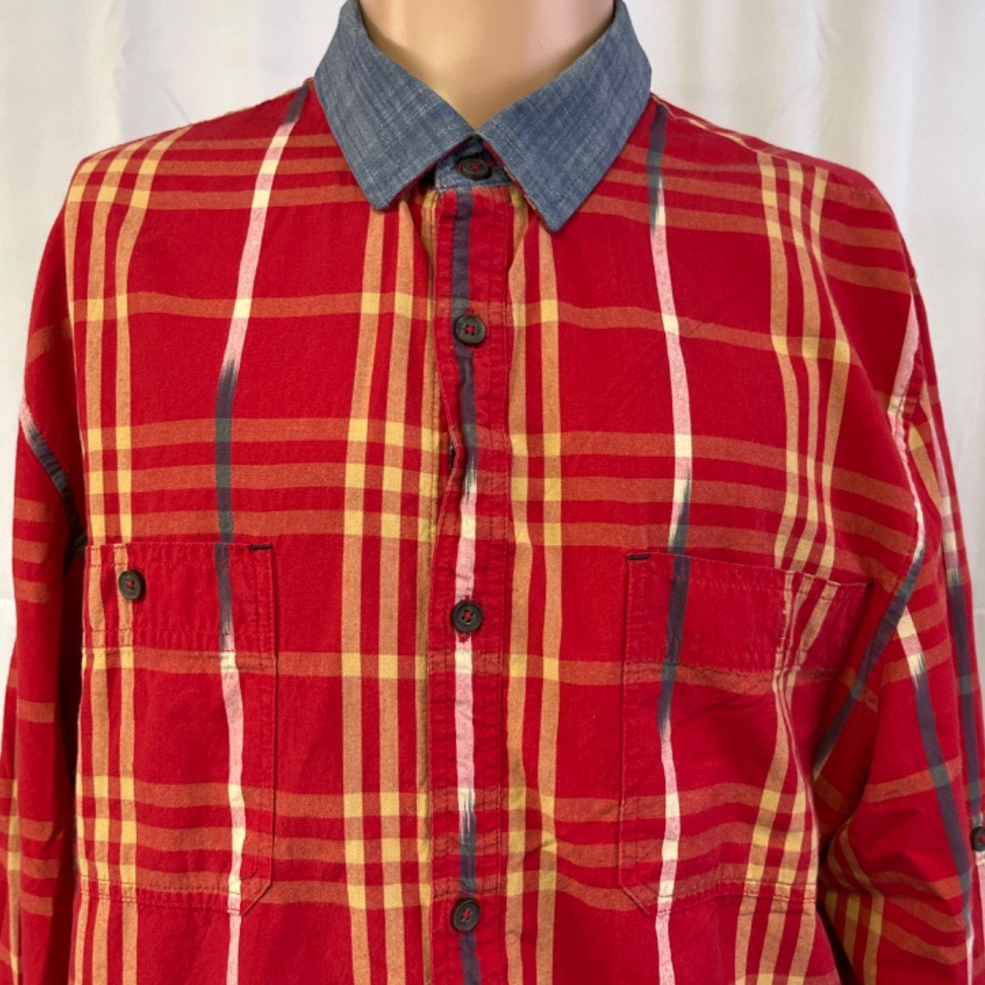 Buffalo David Bitton Buffalo David Bitton Men's Red Plaid Shirt/Button Up Sz XL S Size US XL / EU 56 / 4 - 3 Thumbnail