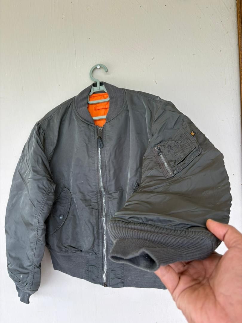 Alpha Industries Vintage 90’s Alpha Industries MA-1 Bomber Jacket Big Logo Size US M / EU 48-50 / 2 - 3 Thumbnail