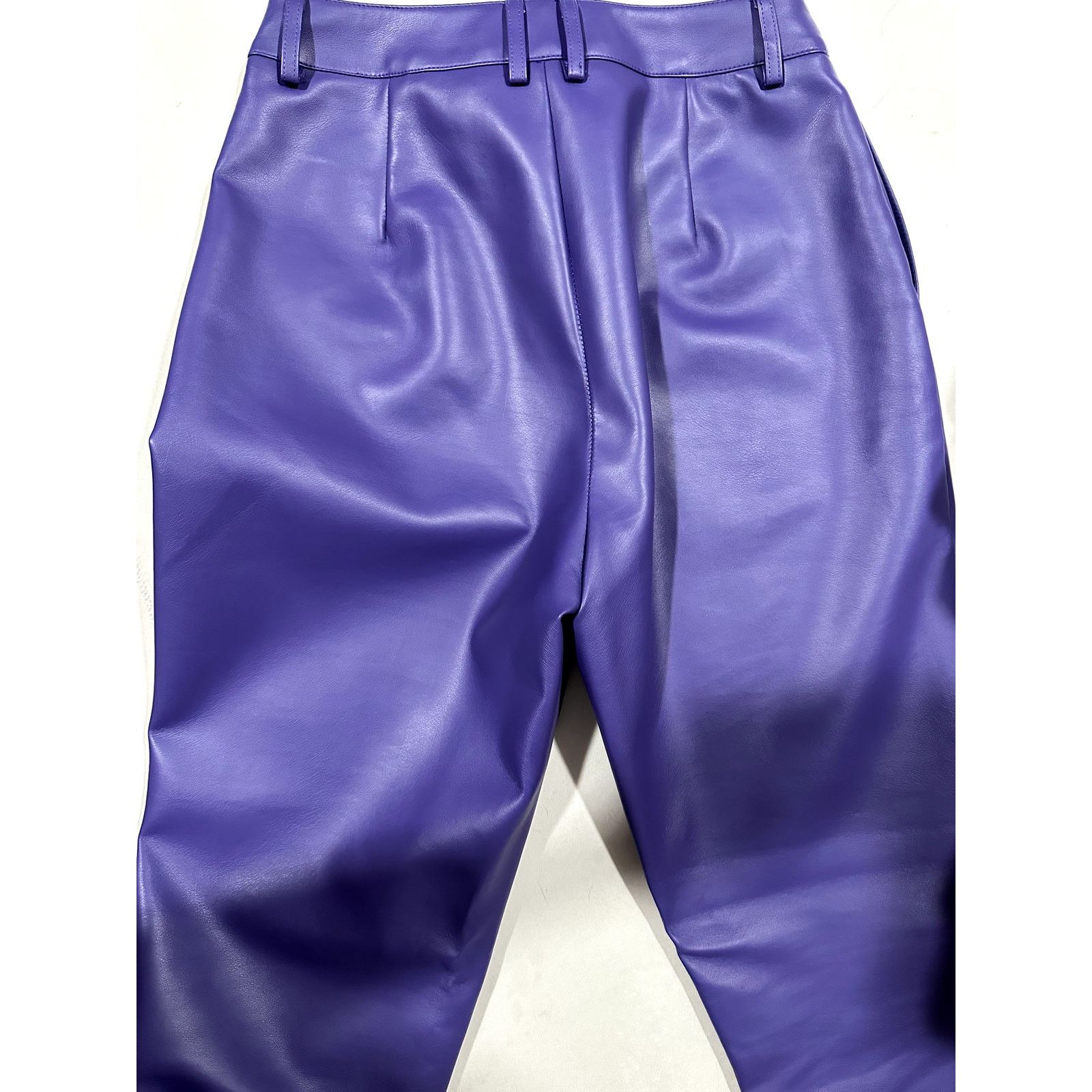 Nasty Gal Nasty Gal Faux High Waisted Purple Leather Pants sz2 Size 26" / US 2 / IT 38 - 6 Thumbnail