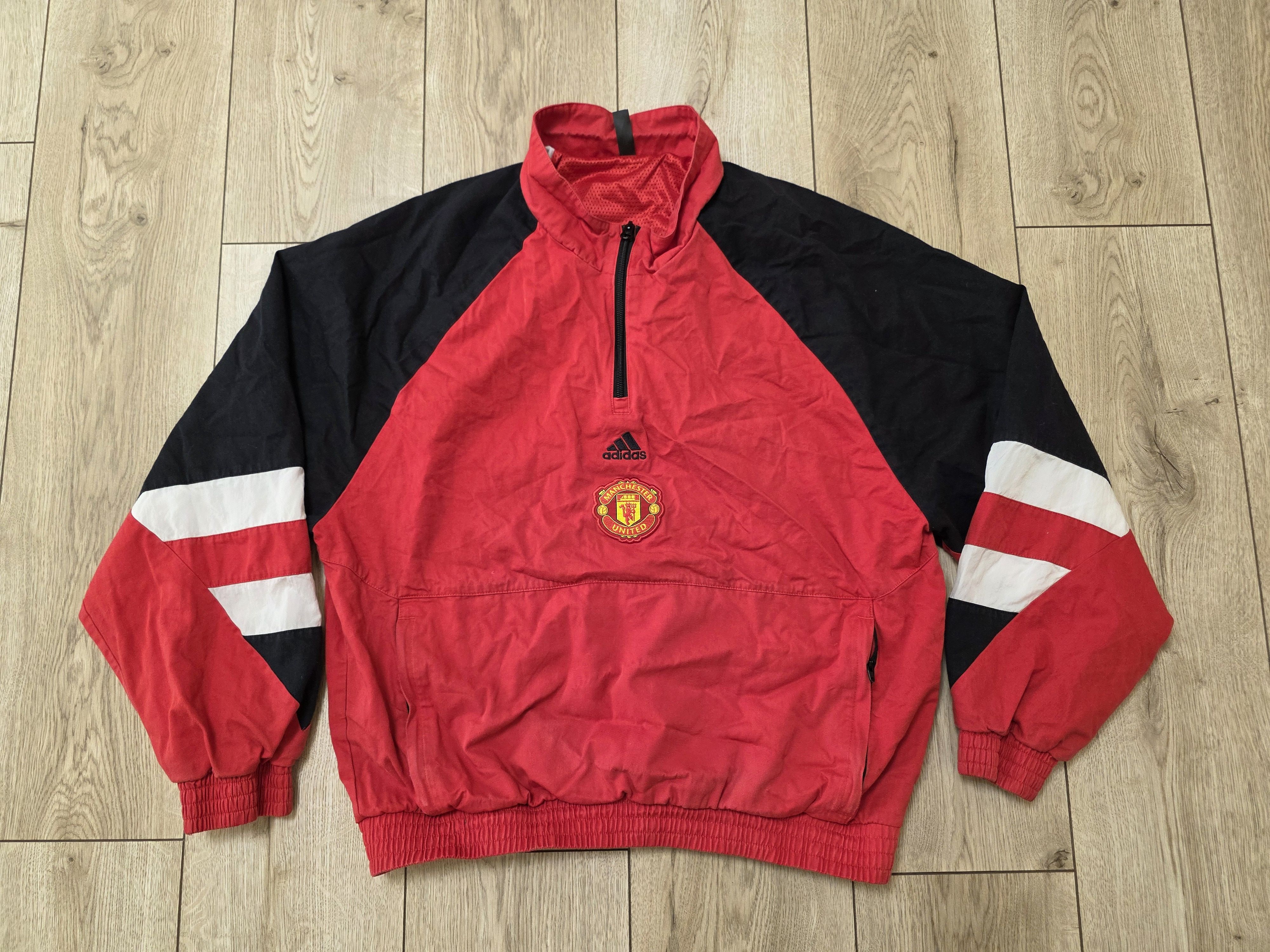 Adidas MANCHESTER UNITED TRAINING ICON TOP ZIP FOOTBALL SOCCER Size US M / EU 48-50 / 2 - 1 Thumbnail