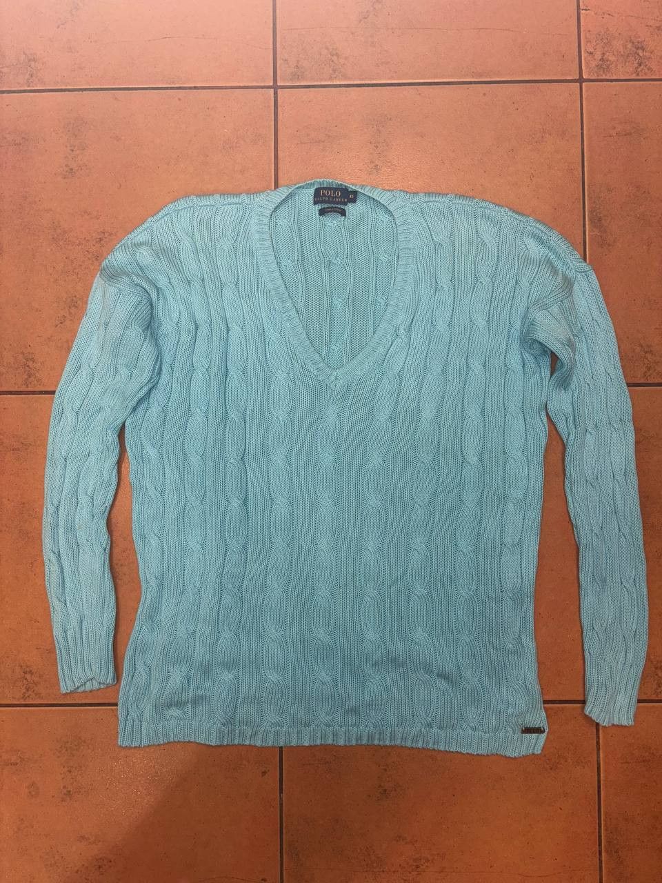 Polo Ralph Lauren Polo Ralph Lauren Women's sweater turquoise, chunky knit Size XS / US 0-2 / IT 36-38 - 18 Thumbnail