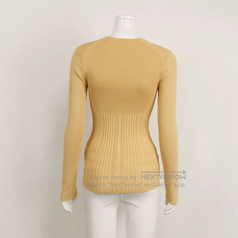Jil Sander Jil sander size 34 Solid color V-neck sweater Size M / US 6-8 / IT 42-44 - 2 Thumbnail