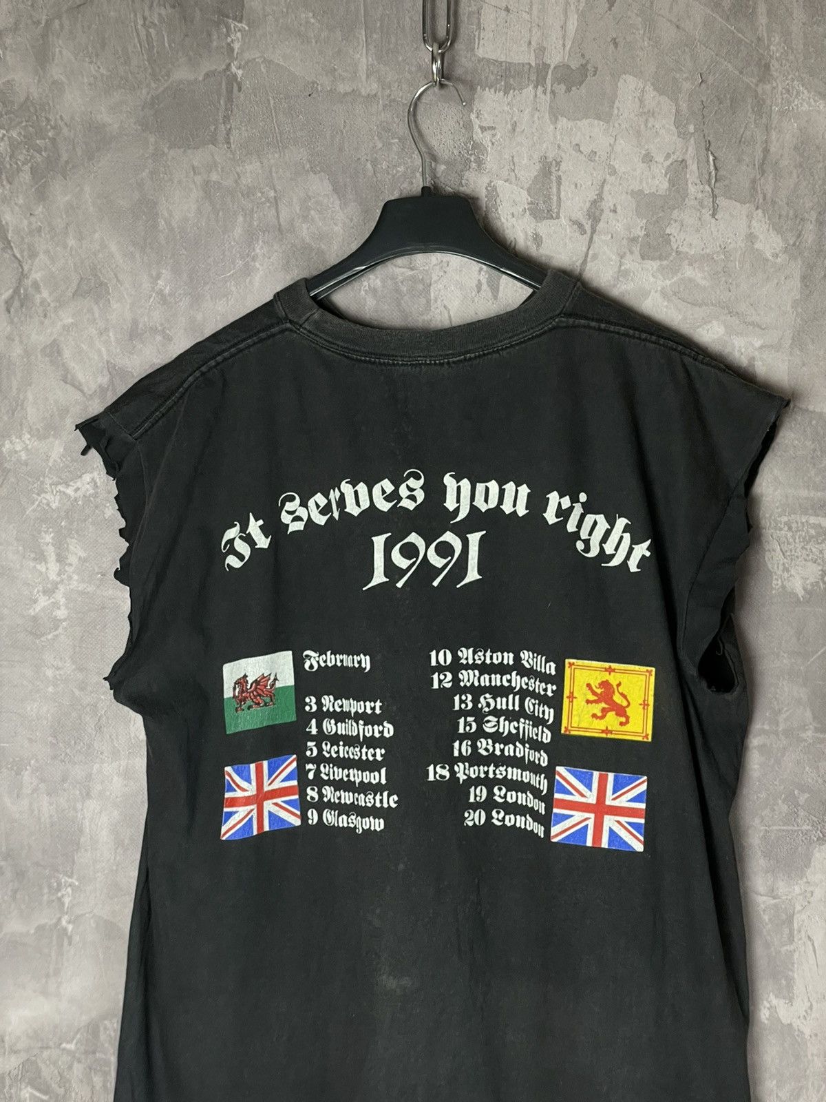 Band Tees × Vintage Motorhead Crazy 1991 Cutoff Lemmy Tour Single stich Tee Size US M / EU 48-50 / 2 - 11 Thumbnail
