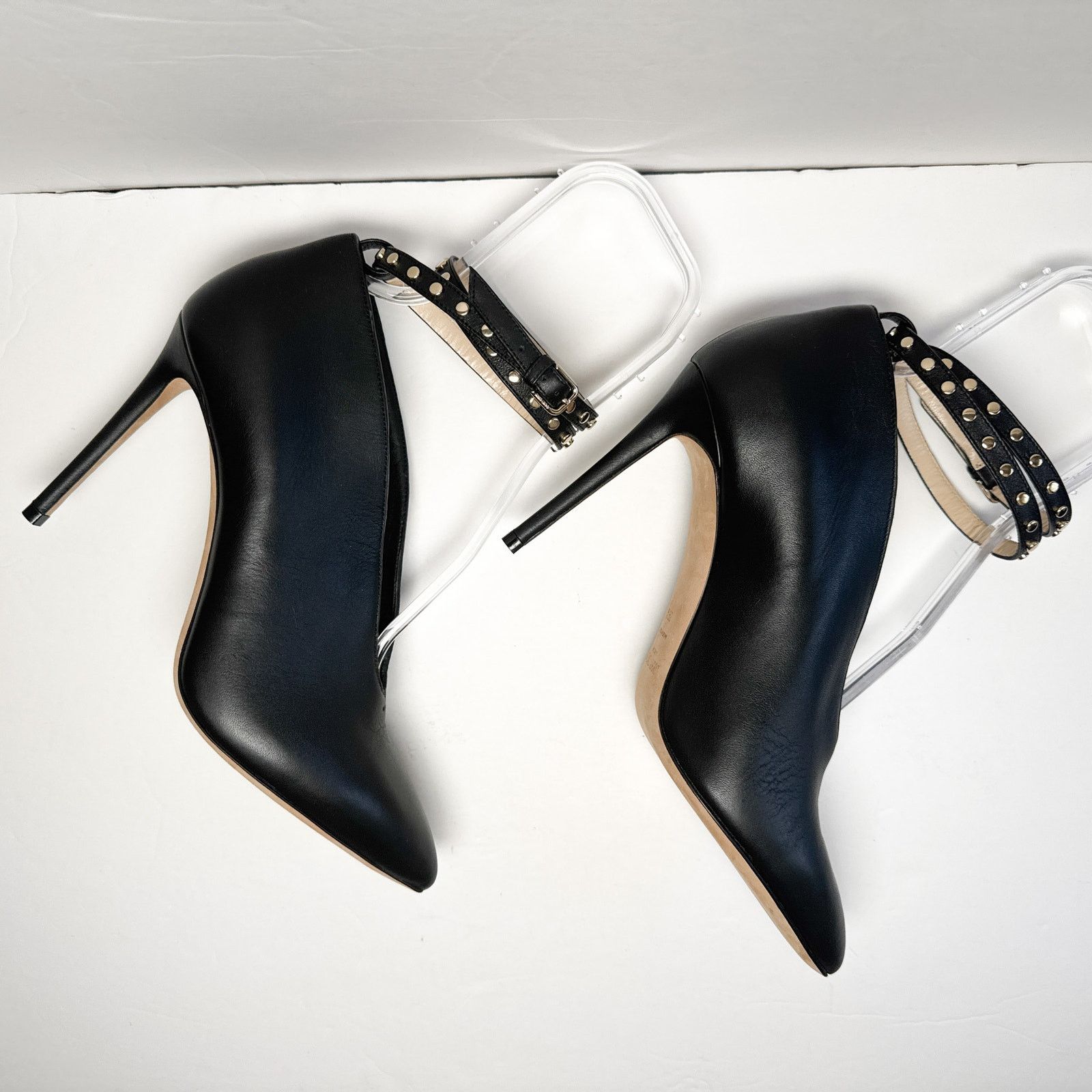 Jimmy Choo Jimmy Choo Lark 100 Studded Black Bootie Leather Heels 39.5 Size US 9.5 / IT 39.5 - 7 Thumbnail