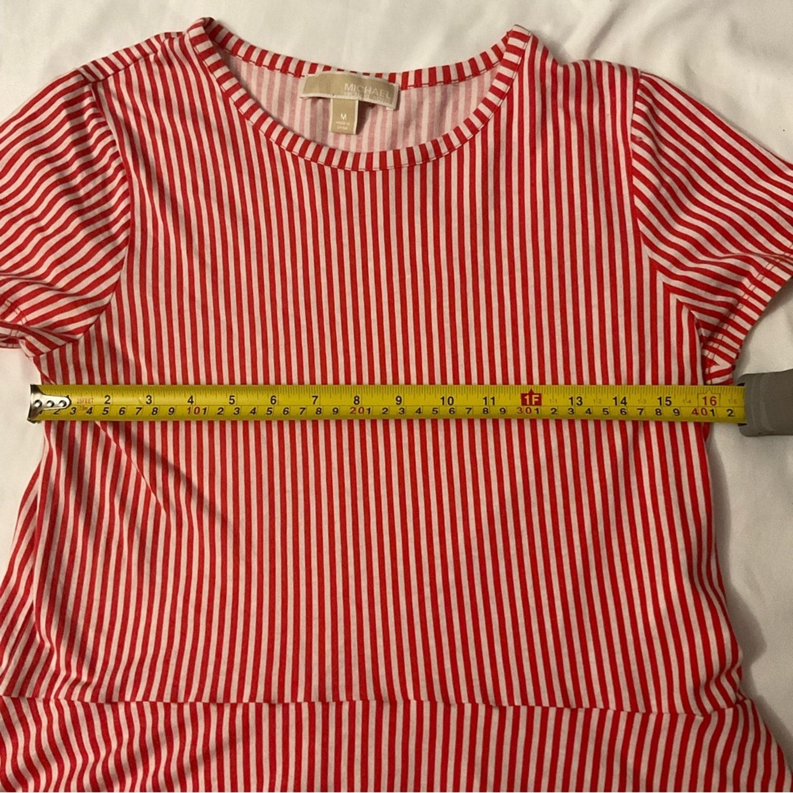 Michael Kors MICHAEL Michael Kors Short Sleeve Ruffle Tier Peplum Size M / US 6-8 / IT 42-44 - 5 Thumbnail