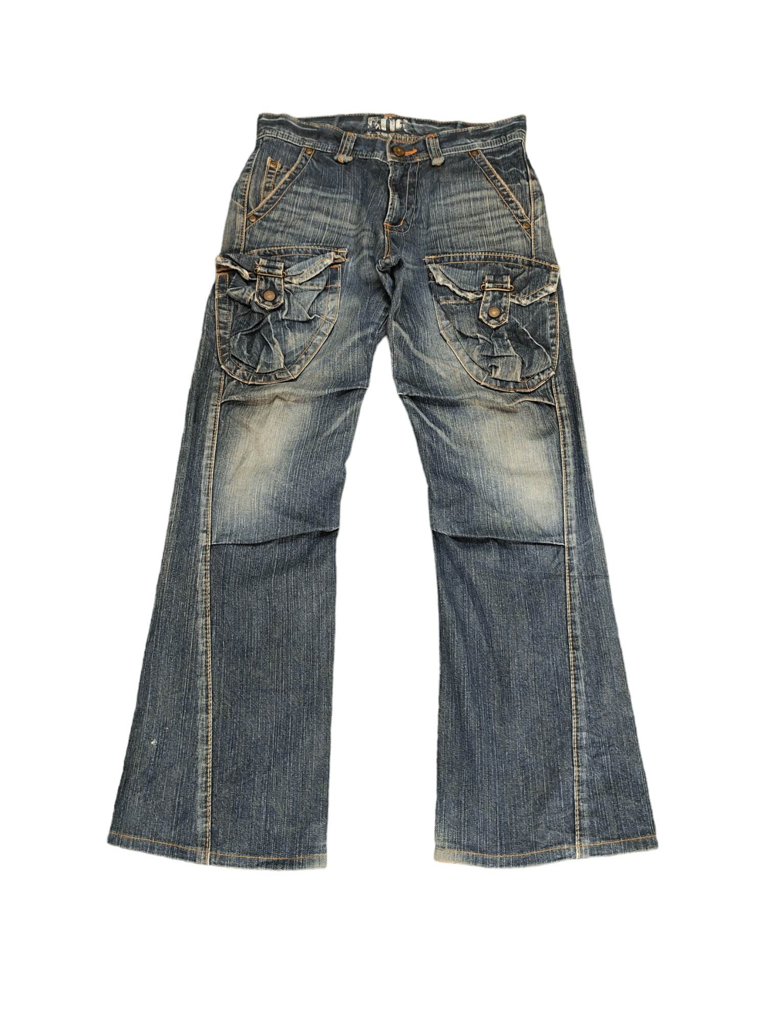 Edwin Flare Jeans Edwin 505 Multi Cargo Pocket Denim Boot Cut Size US 31 - 2 Thumbnail