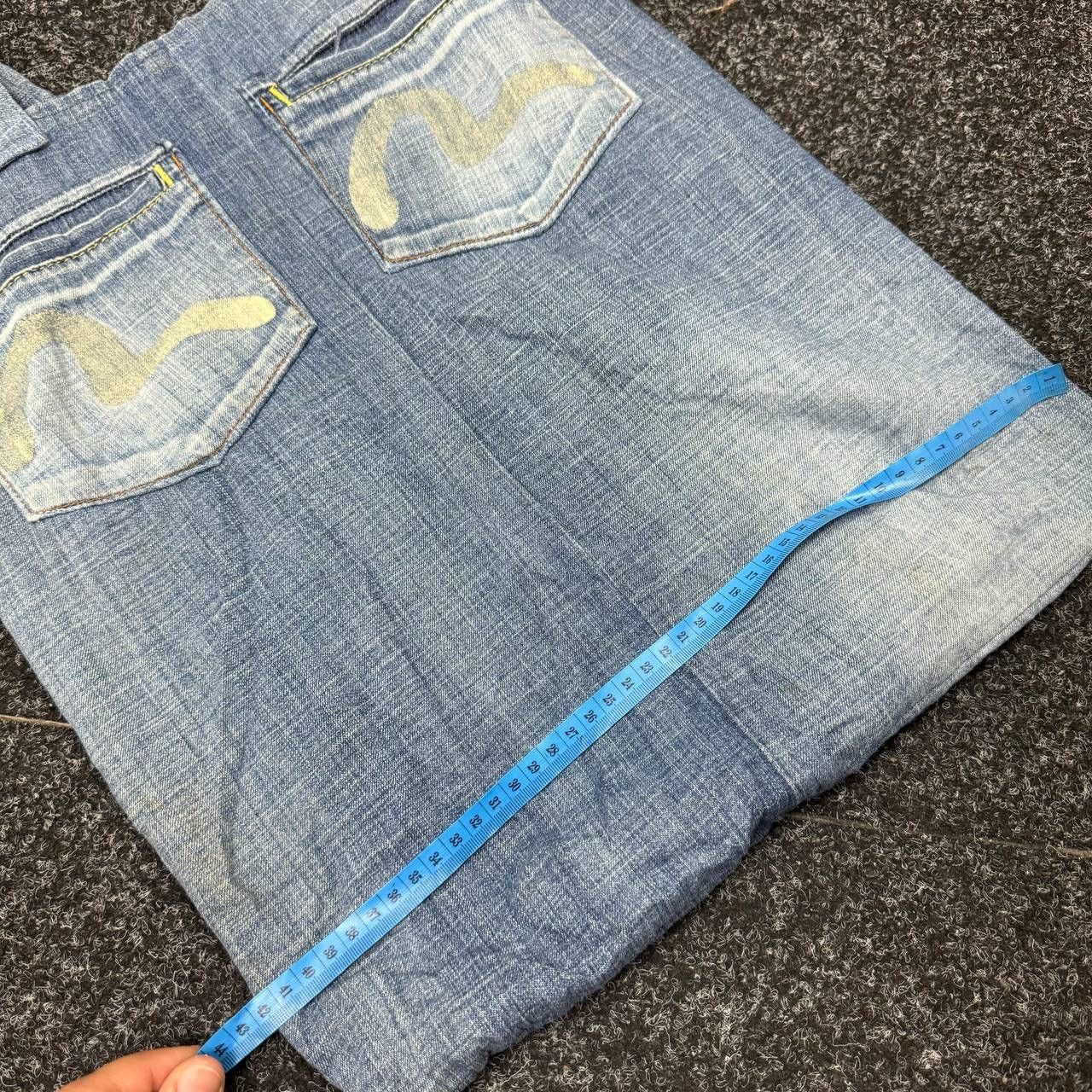 Japanese Brand Vintage Y2k Style Evisu Japanese Crossbody Shoppers Denim 90 Size ONE SIZE - 5 Thumbnail