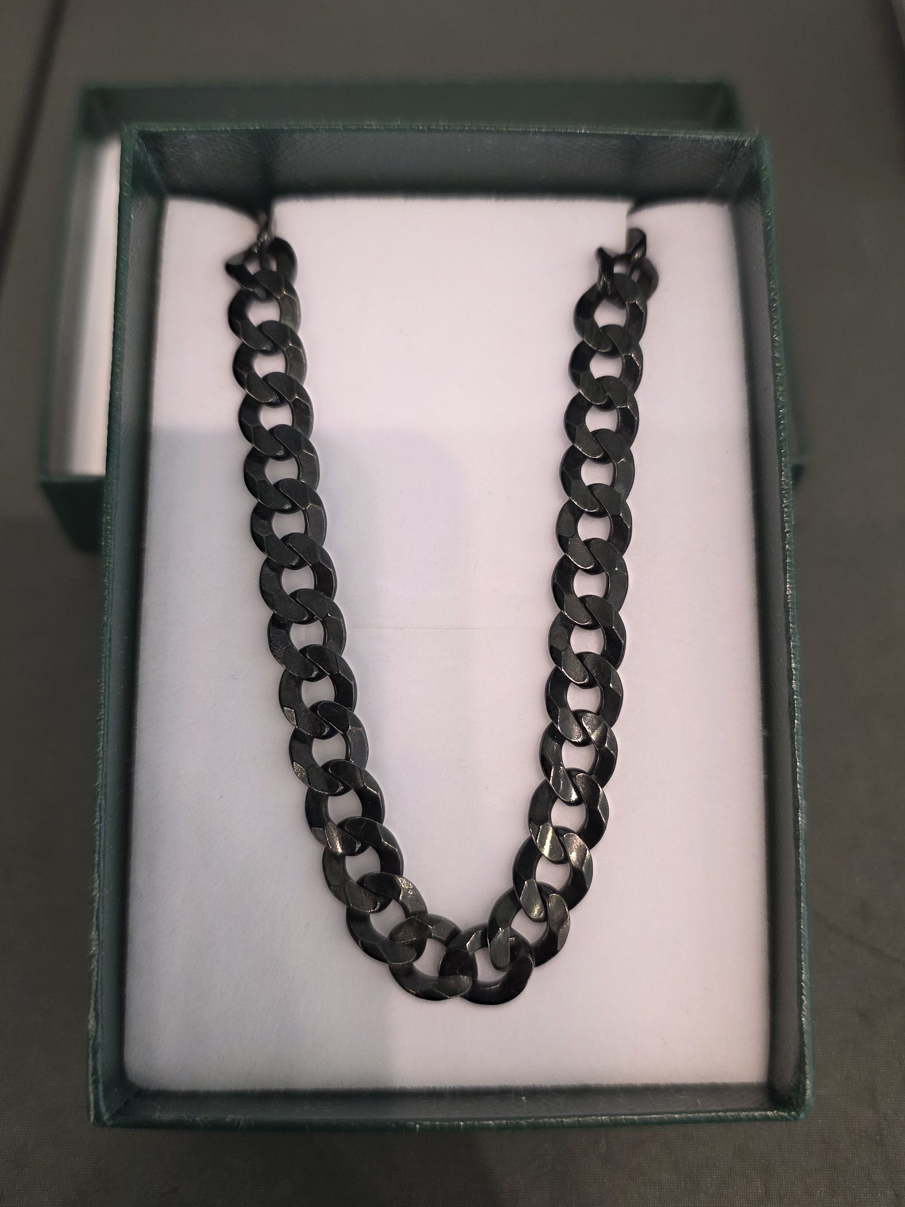 Jewelry 925 Sterling Silver Black Chain 20" Solid Silver Size ONE SIZE - 1 Thumbnail