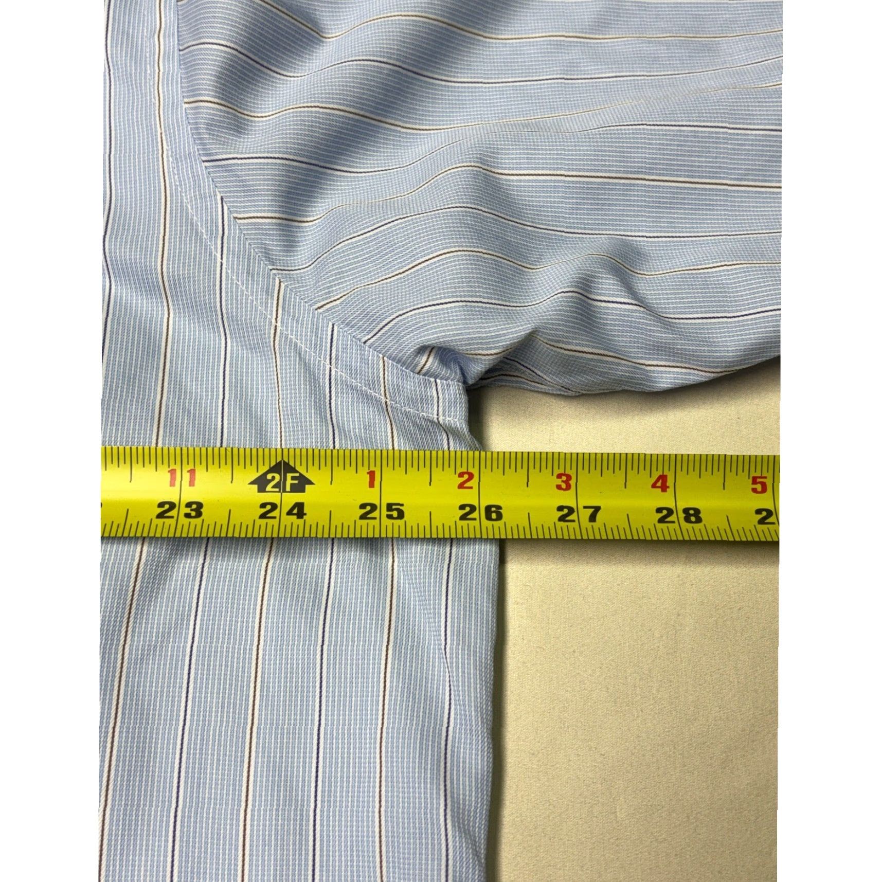 Brooks Brothers Brooks Brothers Dress Shirt Mens Blue Pin Stripe 17 1/2 36 All Cotton Made USA Size 46R - 7 Thumbnail