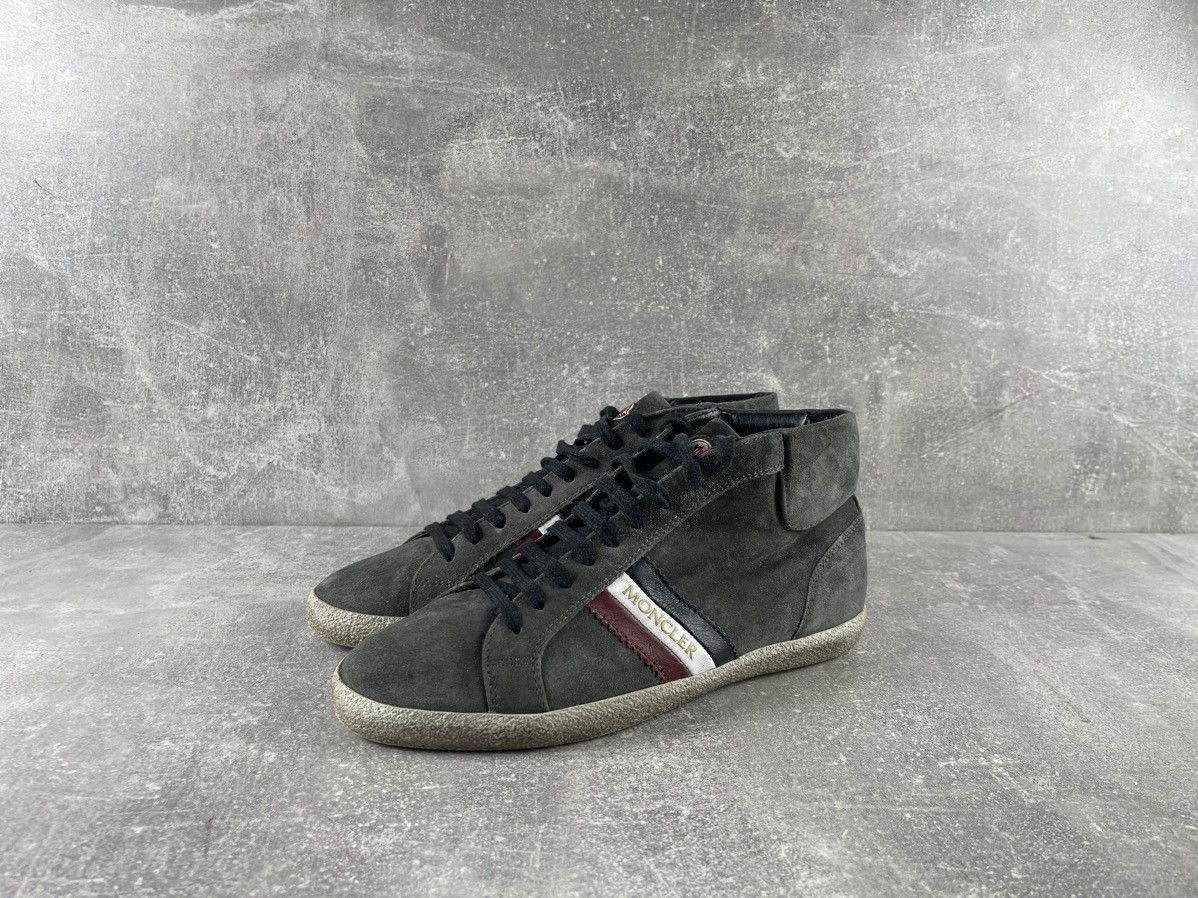 Moncler Moncler Vintage Suede Mid-Top Sneakers Dark Gray Size US 7 / EU 40 - 1 Thumbnail
