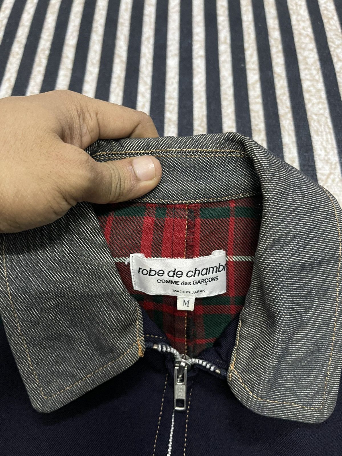 Comme des Garcons A/W 1999 COMME DES GARCONS TARTAN DENIM JACKET Size M / US 6-8 / IT 42-44 - 8 Thumbnail