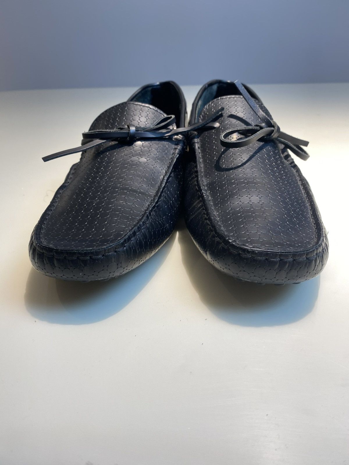 Tod's TODS TEXTURED LEATHER BOW LOAFERS Size US 11 / EU 44 - 5 Thumbnail