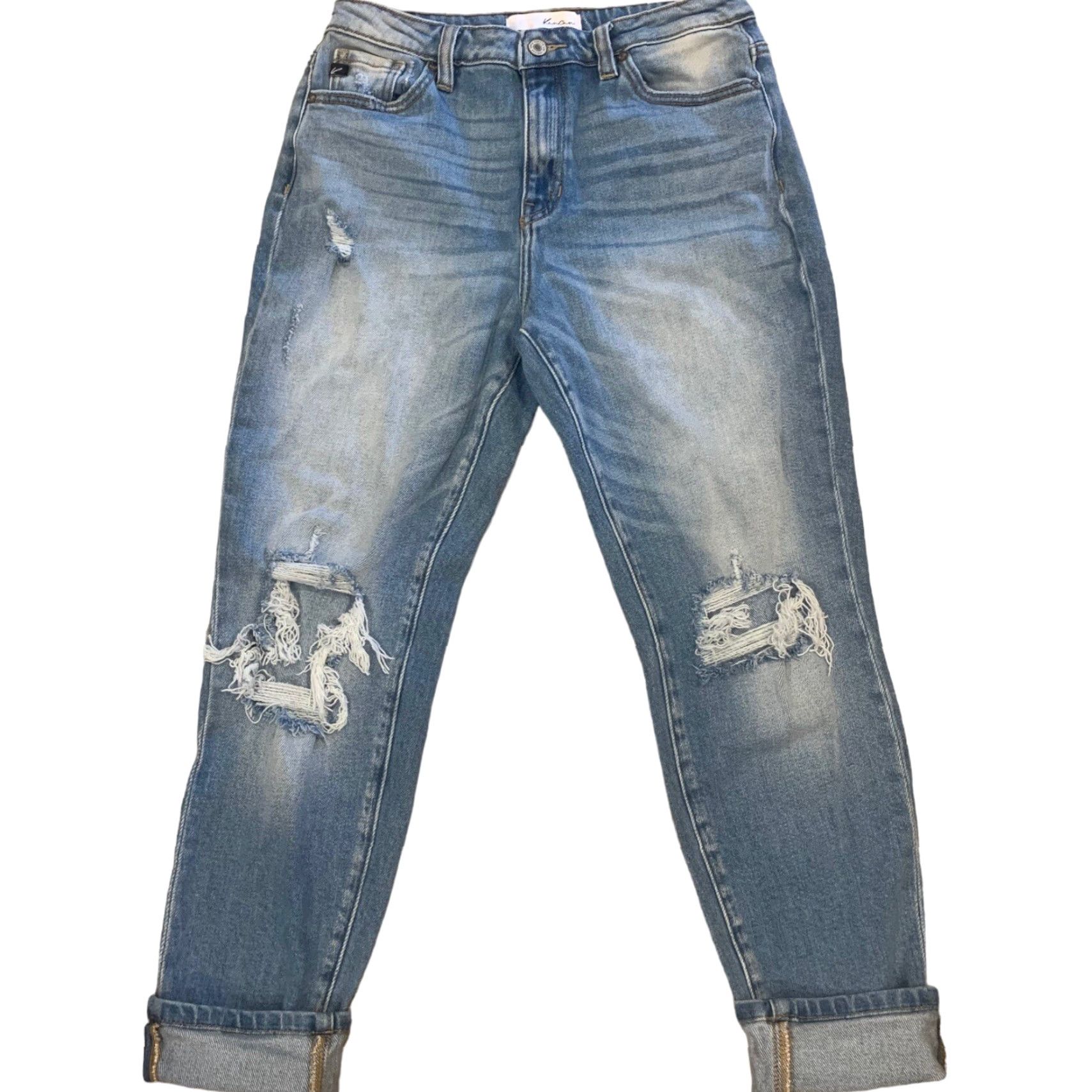 Vintage KANCAN ESTILO DENIM Light Wash Mom Jeans WOMENS SIZE 7/27 Jeans Denim Skinny Cotton Blend DENIM China Girls/Women? Size 27" / US 4 / IT 40 - 2 Thumbnail
