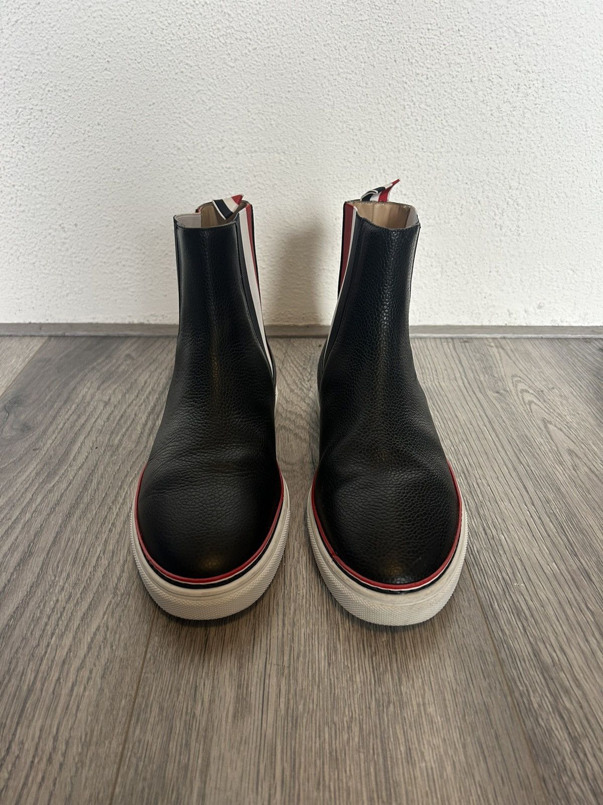 Thom Browne Thom Browne Black Leather Chelsea Boots - Size EU 42 Size US 9 / EU 42 - 9 Thumbnail