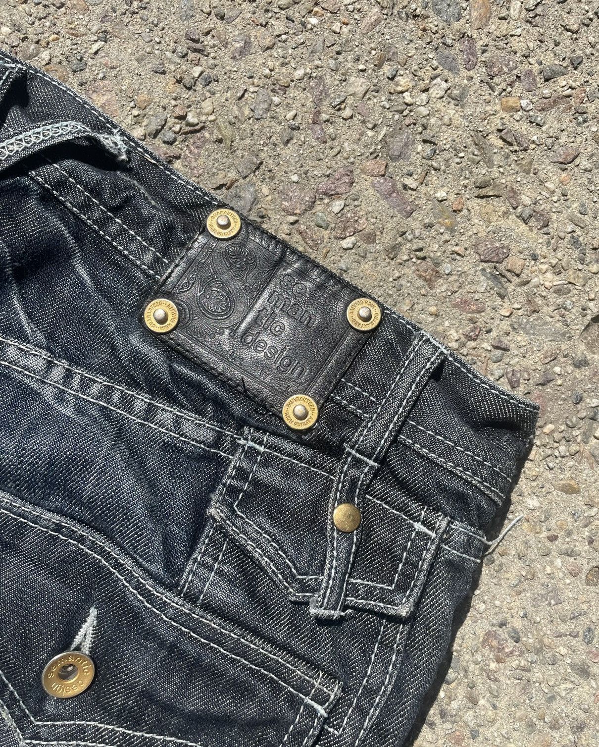 If Six Was Nine × Japanese Brand × Le Grande Bleu (L.G.B.) Semantic Design contrast fade flare denim Size US 32 / EU 48 - 6 Thumbnail