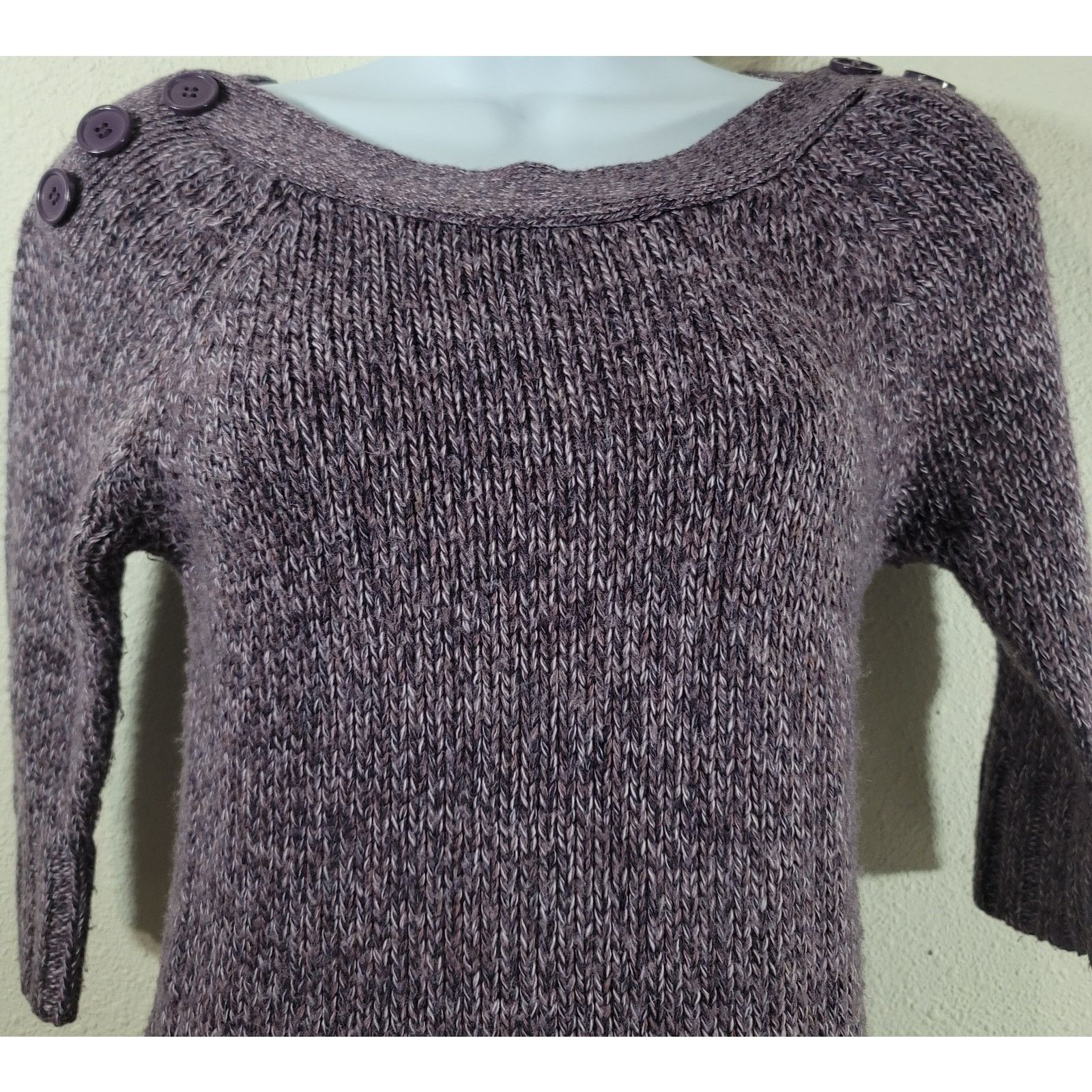 Other Pink Rose Purple Marled Boat Neck Sweater Small Lightweight Size S / US 4 / IT 40 - 7 Thumbnail