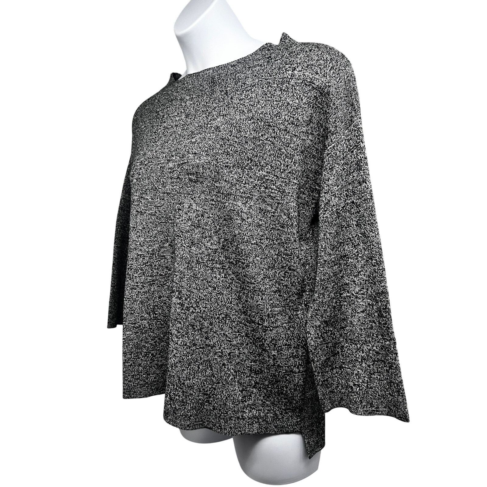 Eileen Fisher Eileen Fisher Silk Organic Cotton Gray Sweater S/P Small Size ONE SIZE - 3 Thumbnail