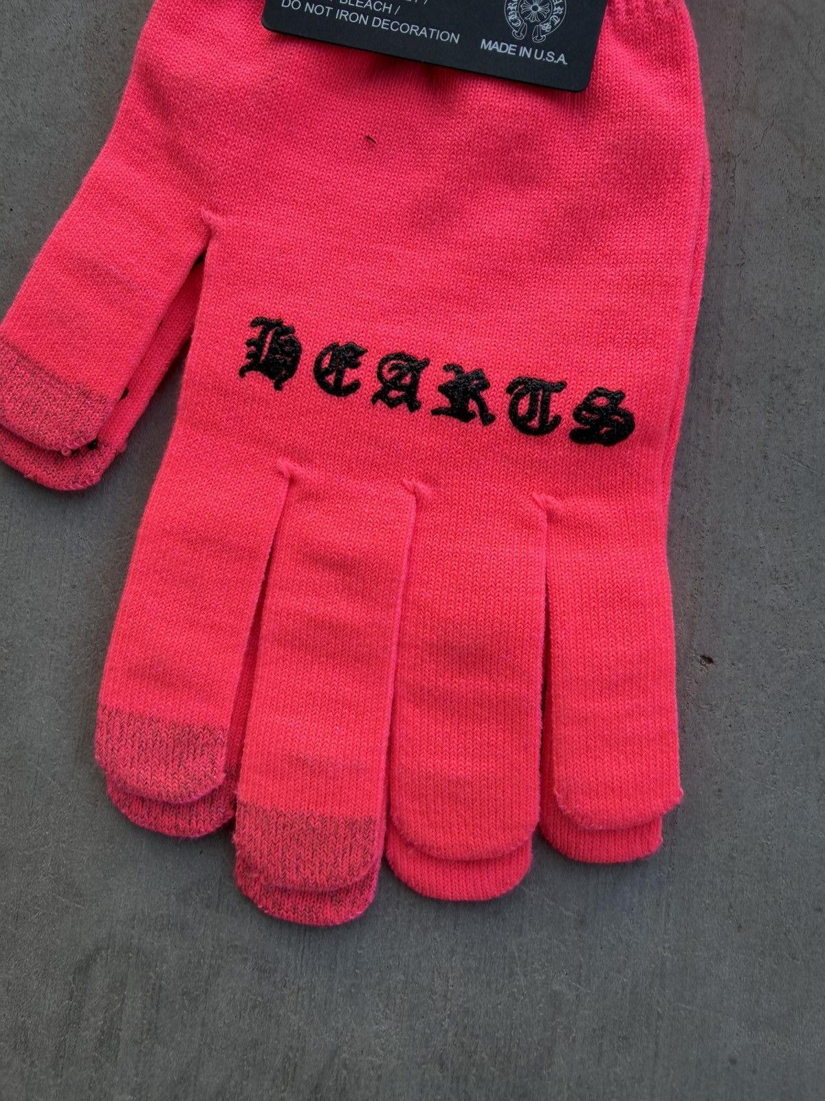 Chrome Hearts Chrome Hearts Pink Checkmate Work Gloves Large NWT Size ONE SIZE - 5 Thumbnail