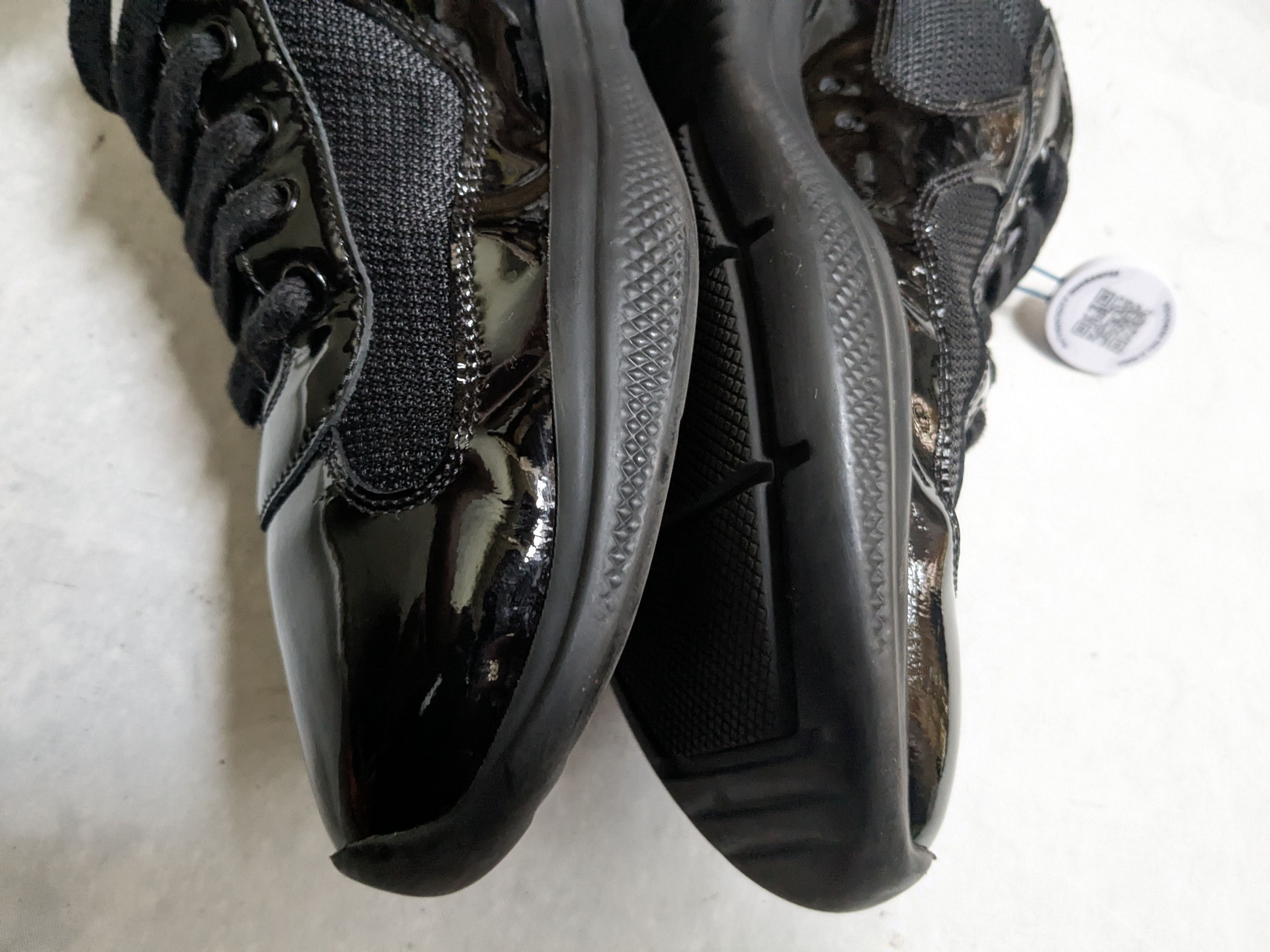 Prada Prada America's Cup Sneakers Black Patent Leather 11 Low Top Size US 11 / EU 44 - 8 Thumbnail
