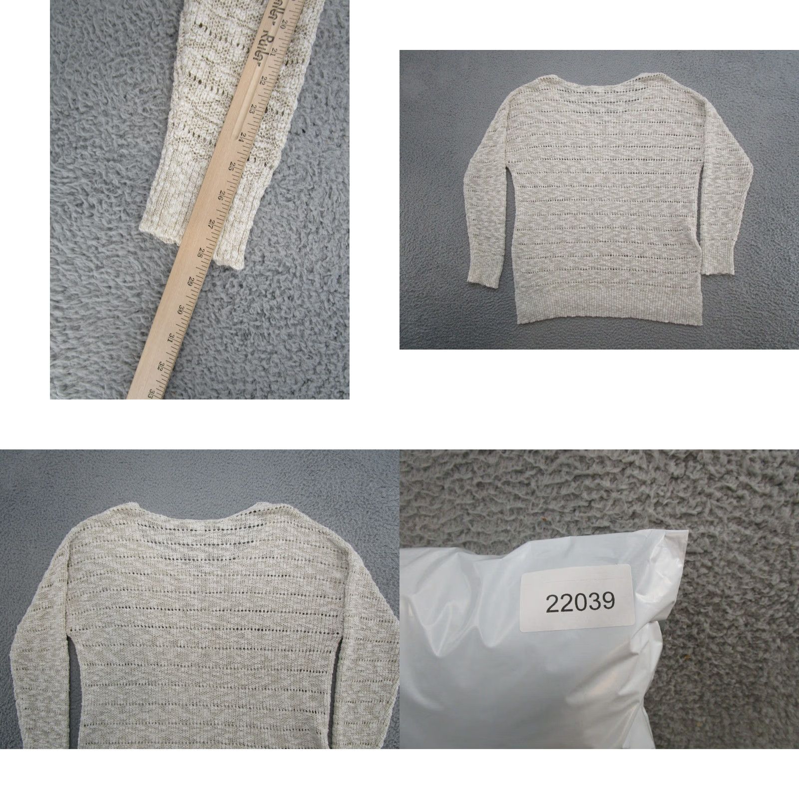 American Eagle Outfitters American Eagle Women's Loose Knit Pullover Crochet Cotton Blend Sweater Size S Beige Crochet Cotton Blend Pullover Knit Sweater Women S Size S / US 4 / IT 40 - 8 Thumbnail