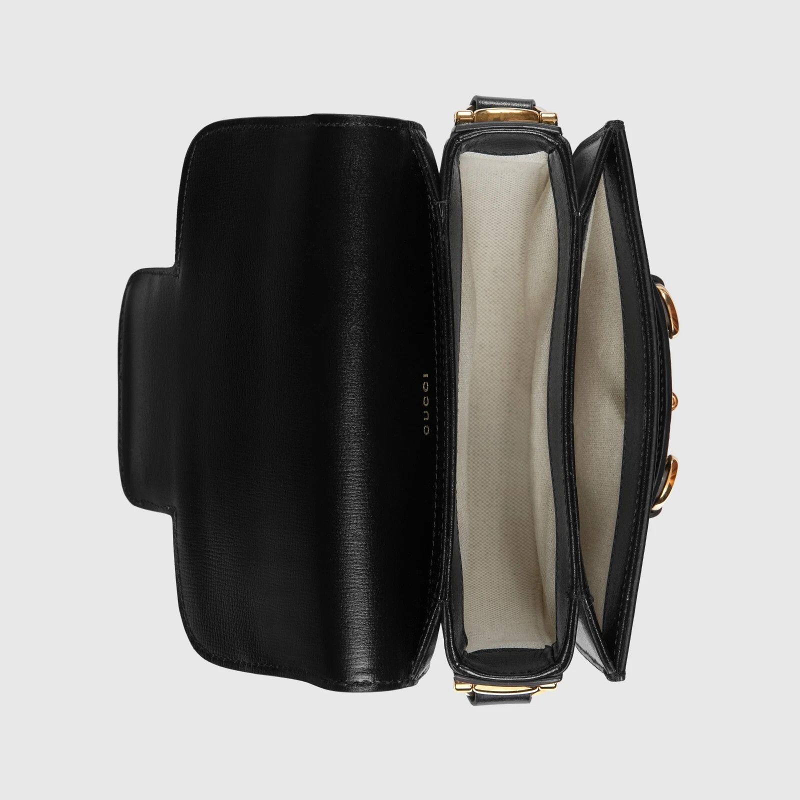 Gucci GUCCI Horsebit 1955 Mini Black Leather Shoulder Bag Size ONE SIZE - 5 Thumbnail