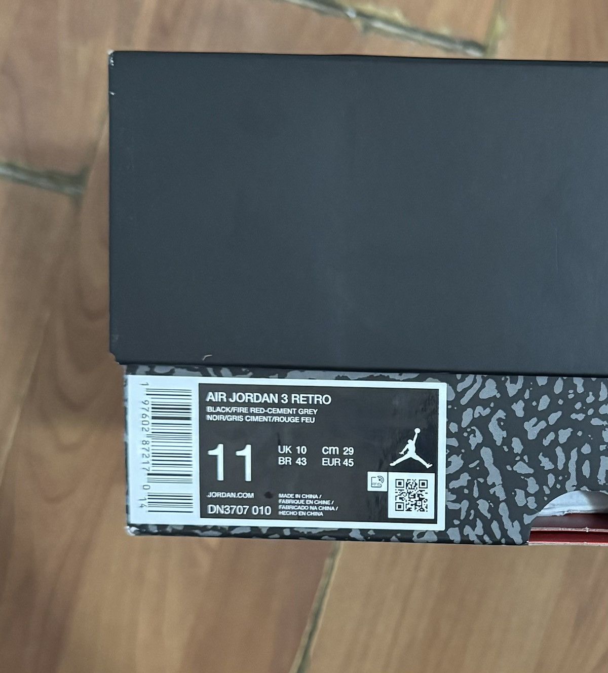 Nike Air Jordan Black Cement 3 Size US 11 / EU 44 - 7 Thumbnail