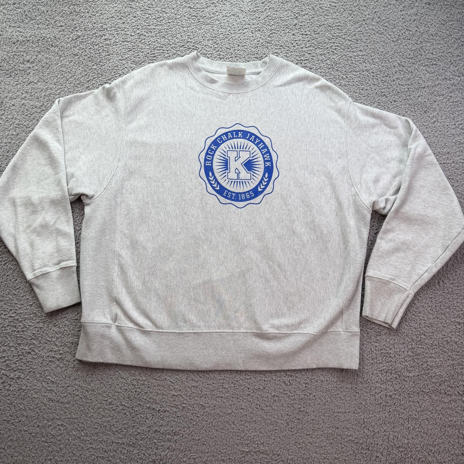 Champion Champion Reverse Weave Kansas Jayhawks Crewneck Sweatshirt Size US XL / EU 56 / 4 - 1 Thumbnail