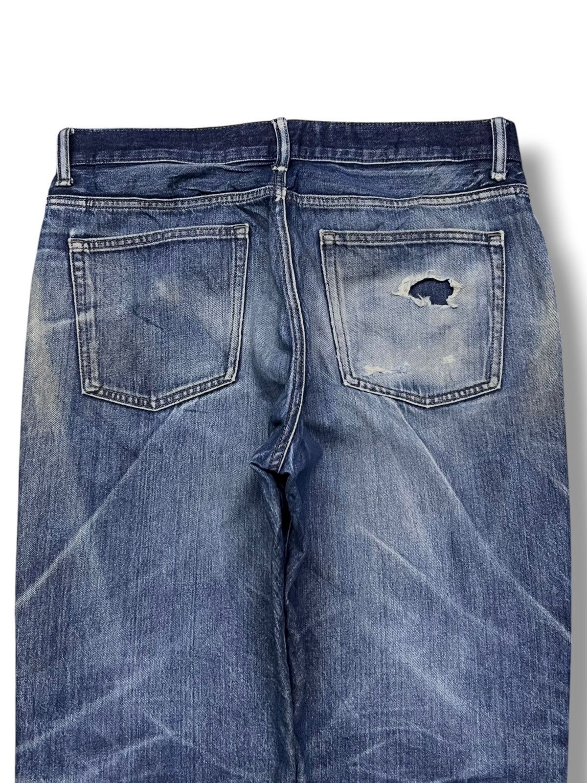Uniqlo Vintage Uniqlo Japan - Faded Wash, Distressed Denim Size US 35 - 5 Thumbnail