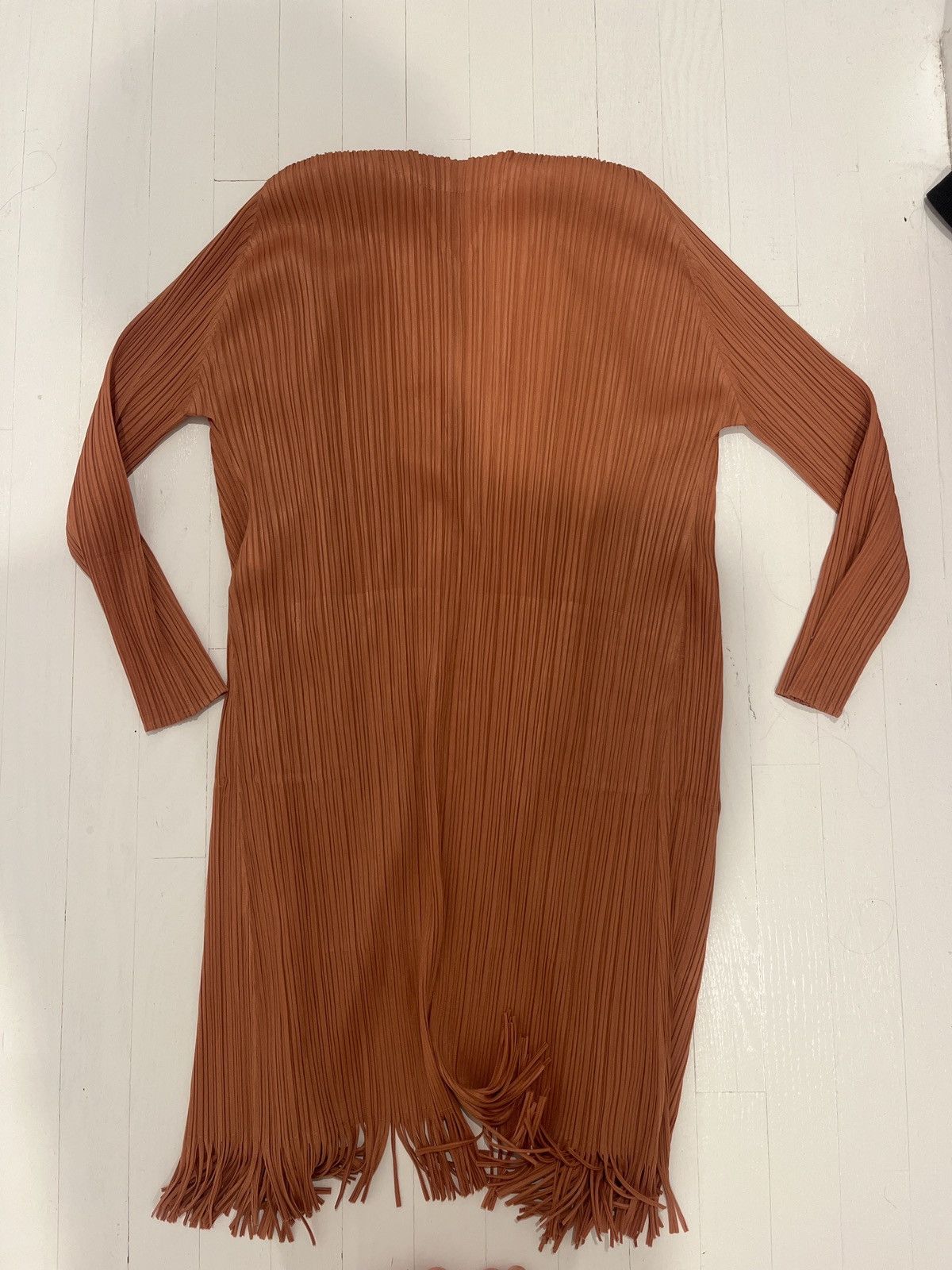 Pleats Please Issey Miyake Pleats Please orange tasseled jacket Size ONE SIZE - 4 Thumbnail