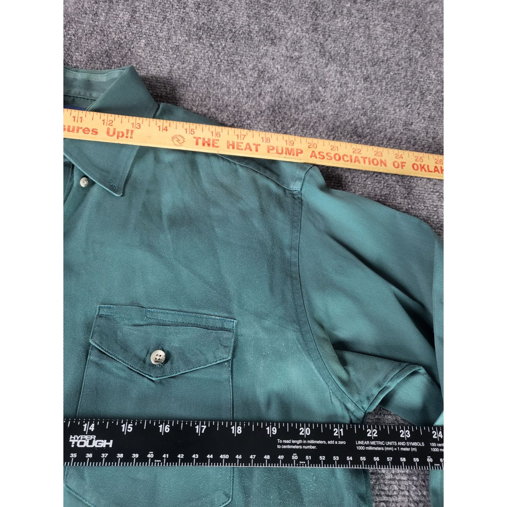 Wrangler Wrangler Button Up Shirt Men Sz L Green Long Sleeve Cowboy W Size US L / EU 52-54 / 3 - 4 Thumbnail