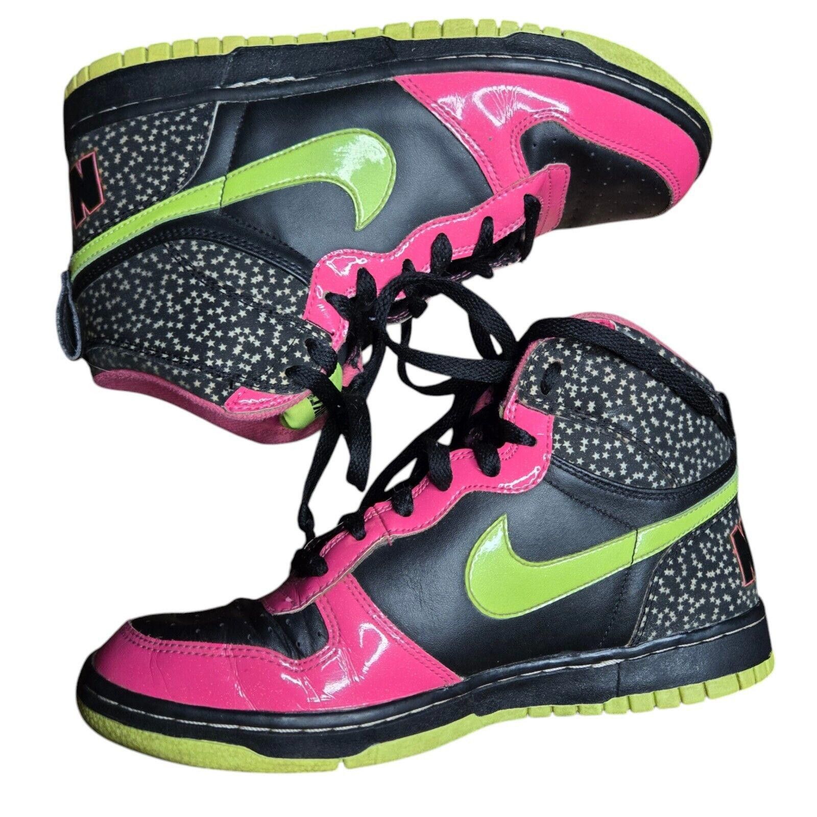 Nike Nike Dunk High Volt/Pink/Lime Basketball Shoes Size 5.5Y Size US 5.5 / IT 35.5 - 1 Thumbnail
