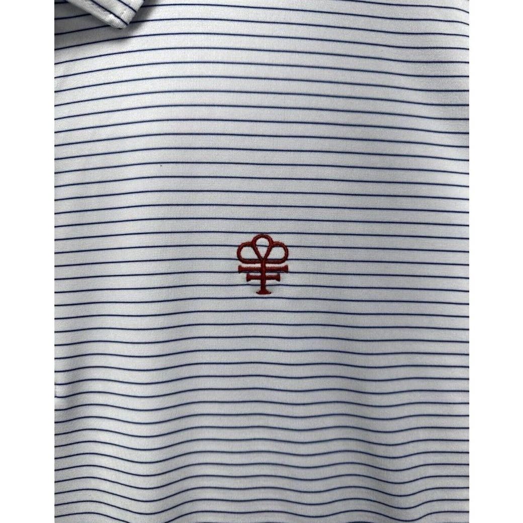 Vintage Fennec Polo Shirt Adult XL White Blue Pinstripes Golf Golfer Golfing Rugby Mens Size US XL / EU 56 / 4 - 5 Thumbnail