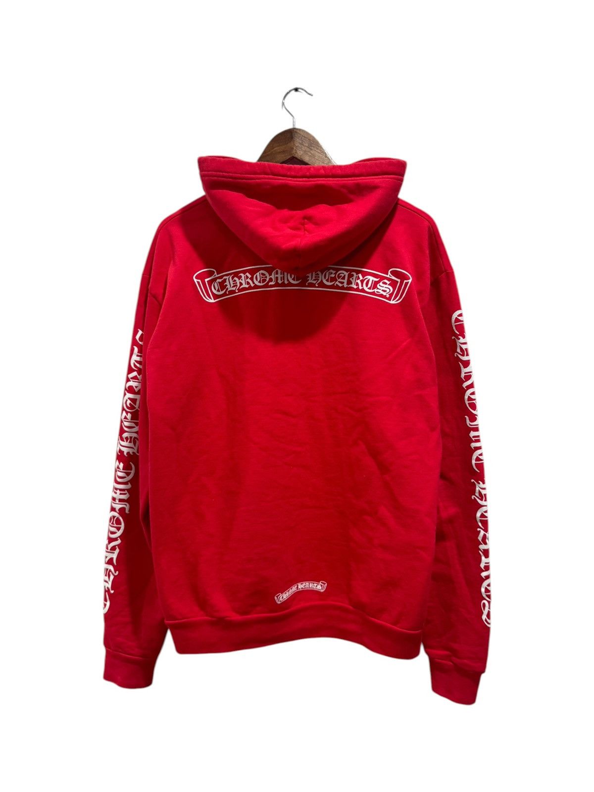 Chrome Hearts Chrome Hearts Online Exclusive Scroll Logo Hoodie Red Size US S / EU 44-46 / 1 - 8 Thumbnail