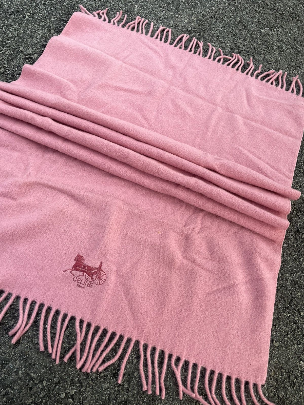 Celine × Vintage Celine Muffler Wool Cashmere Scarves Size ONE SIZE - 2 Thumbnail