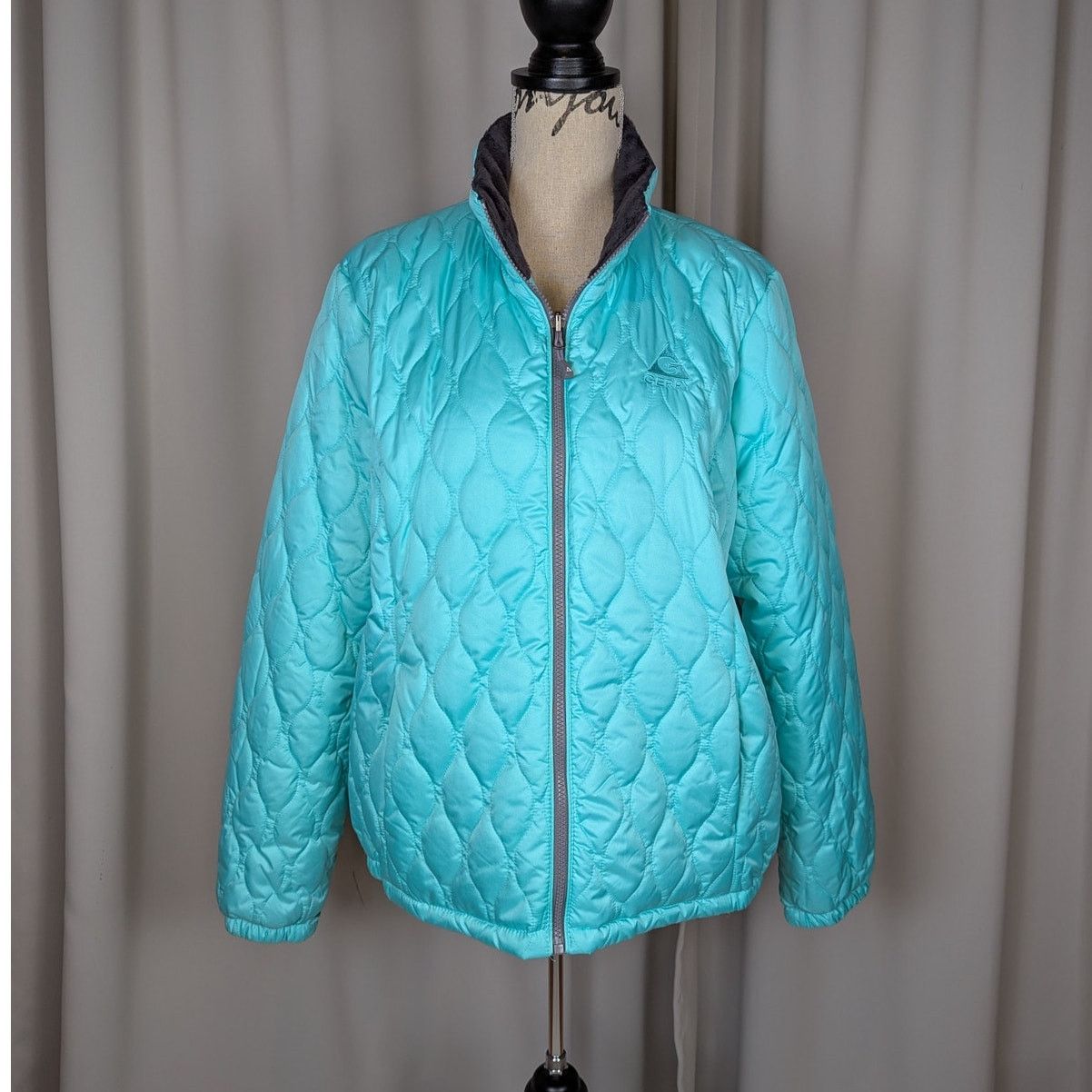 Other Gerry Puffer Jacket Blue Green Seafoam with Gray Trim XL Size XL / US 12-14 / IT 48-50 - 17 Thumbnail