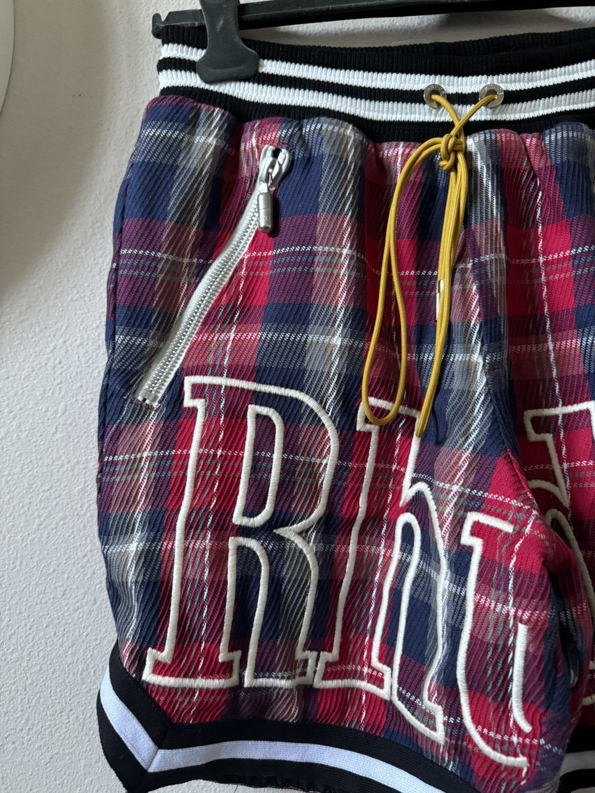 Rhude Rhude Plaid Embroidered Logo Shorts Size US 30 / EU 46 - 2 Thumbnail