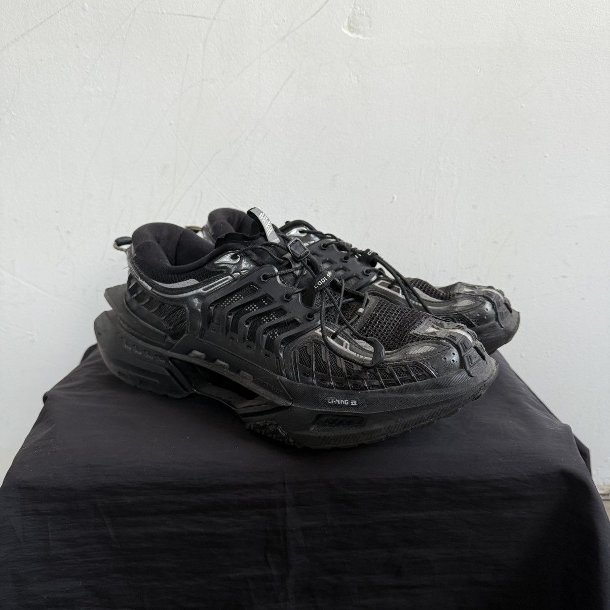 Balenciaga Li-ning Xuankong Black Sneakers Size US 11 / EU 44 - 3 Thumbnail