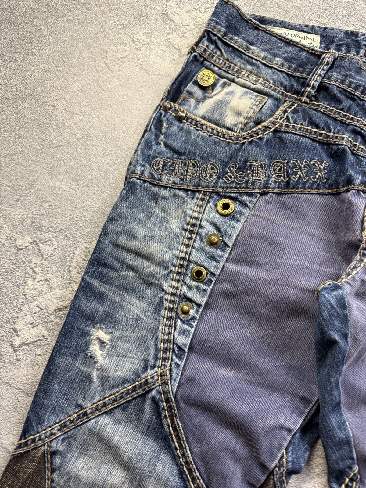 If Six Was Nine Y2K LGB Undercover Style Patchwork Denim Jeans Size US 32 / EU 48 - 4 Thumbnail