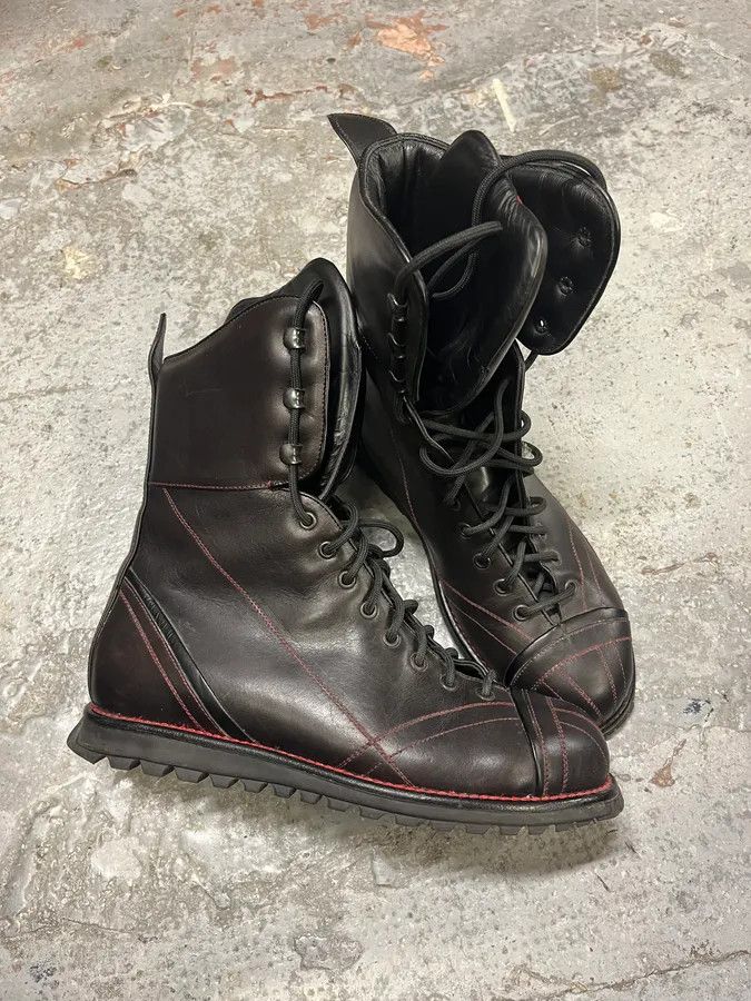 Prada 2000s Prada Hiking Ski Black Leather Boots Size US 7.5 / EU 40-41 - 5 Thumbnail