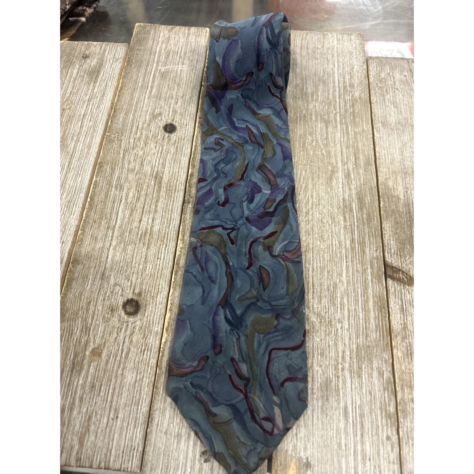 VINTAGE Jerry Garcia Blue Neck Tie 60” Silk Happy Birthday Collection Men Tie