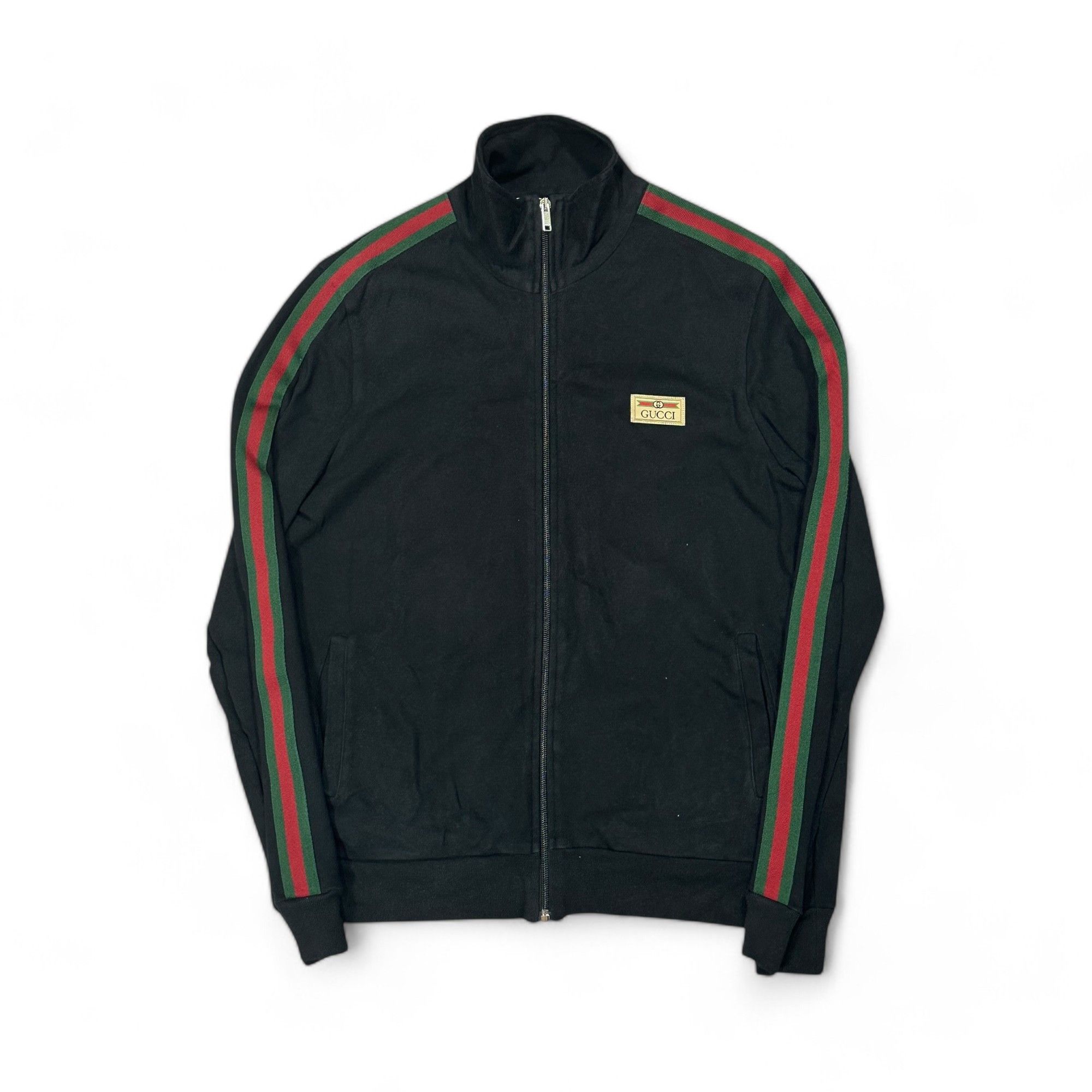 Gucci Gucci Sweatshirt Zipped Track Web Stripes Logo Black Size US L / EU 52-54 / 3 - 1 Thumbnail