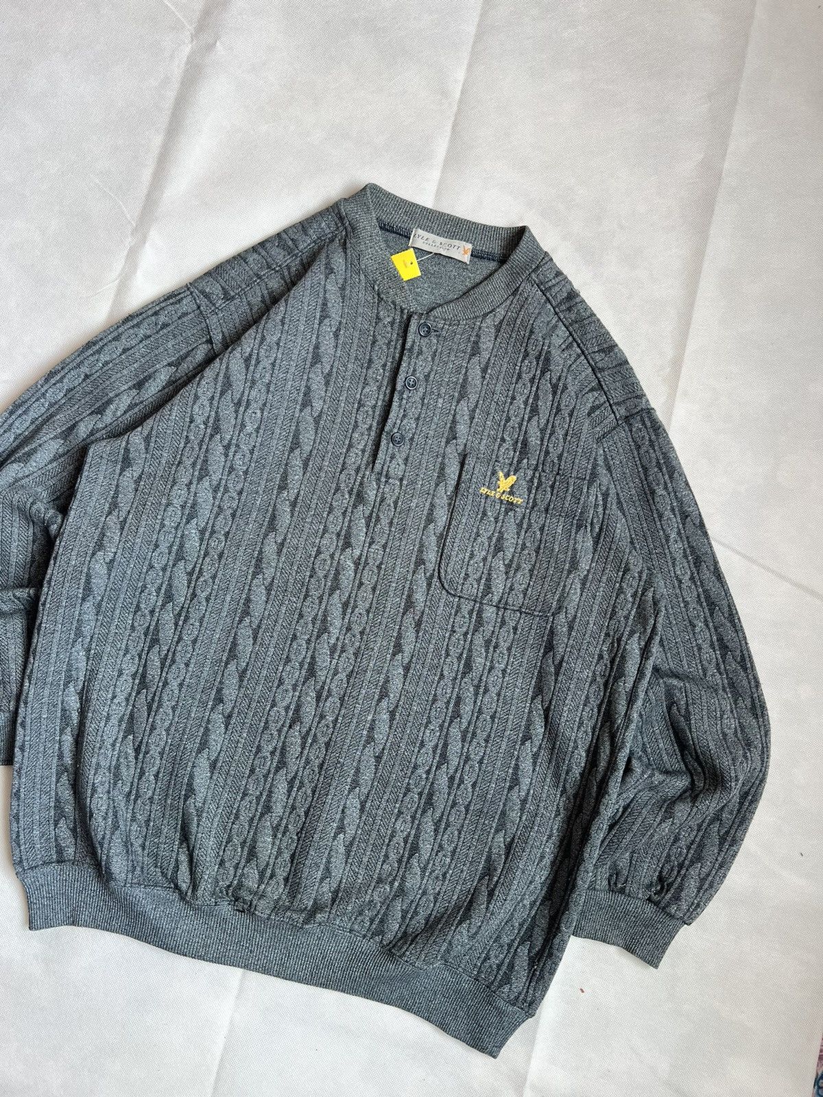 Lyle & Scott Vintage Lyle & Scott Small Logo Cable Knit Sweater Size US L / EU 52-54 / 3 - 2 Thumbnail