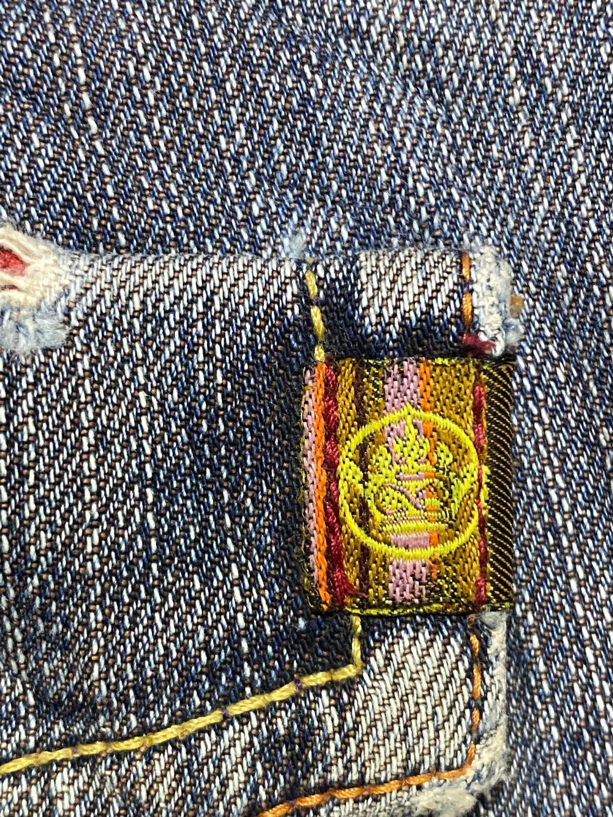 Japanese Brand Blue flared jeans with a vintage vibe #y2kfashion Size 29" - 13 Thumbnail